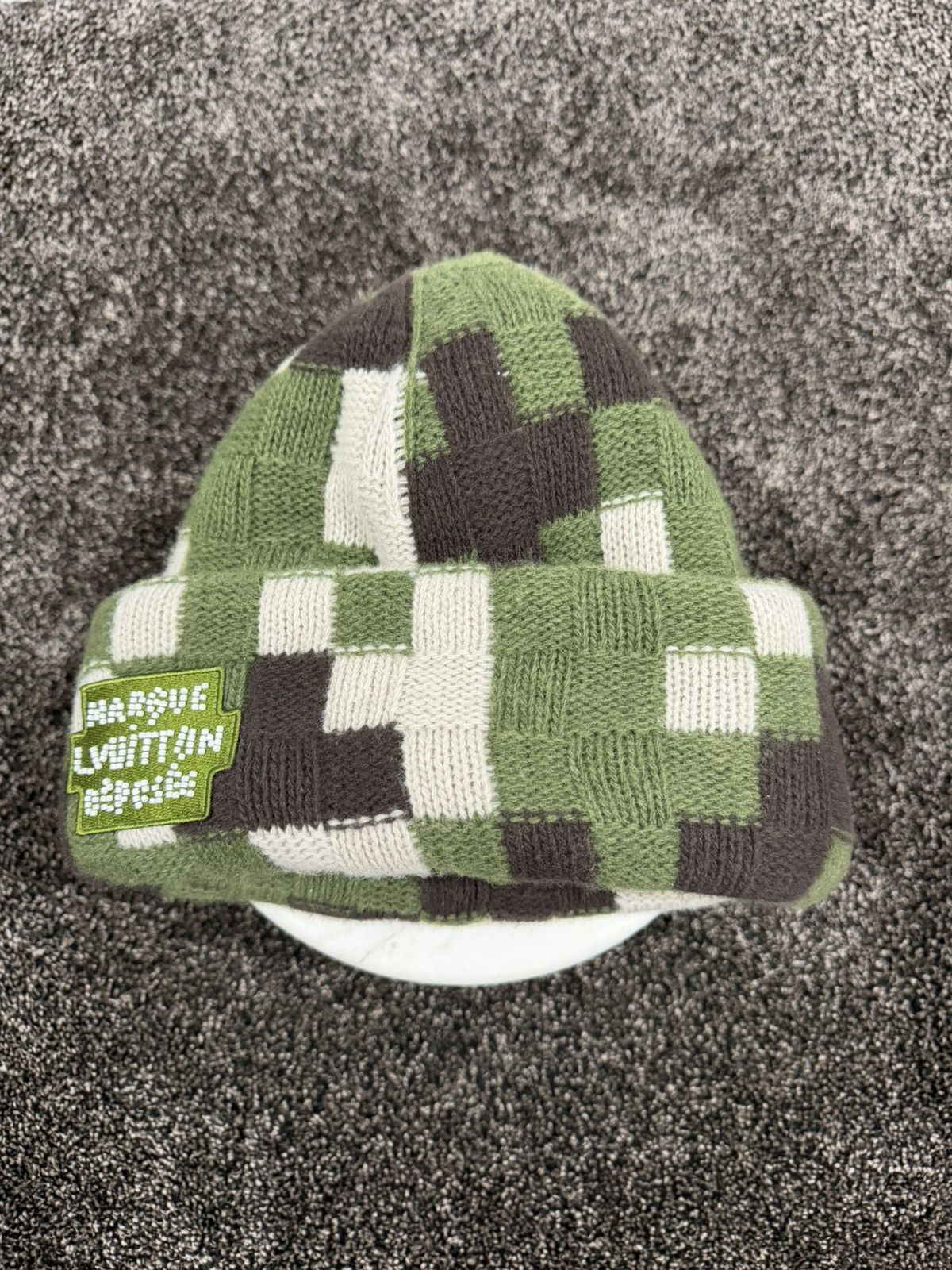 Louis Vuitton Louis Vuitton Pharrell Damoflage Damier Camo Beanie Knit Hat Size ONE SIZE - 3 Thumbnail