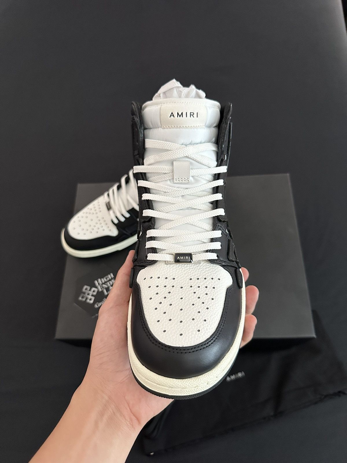 Amiri Amiri Skel Black High Top Leather Sneakers Size US 9.5 / EU 42-43 - 2 Thumbnail