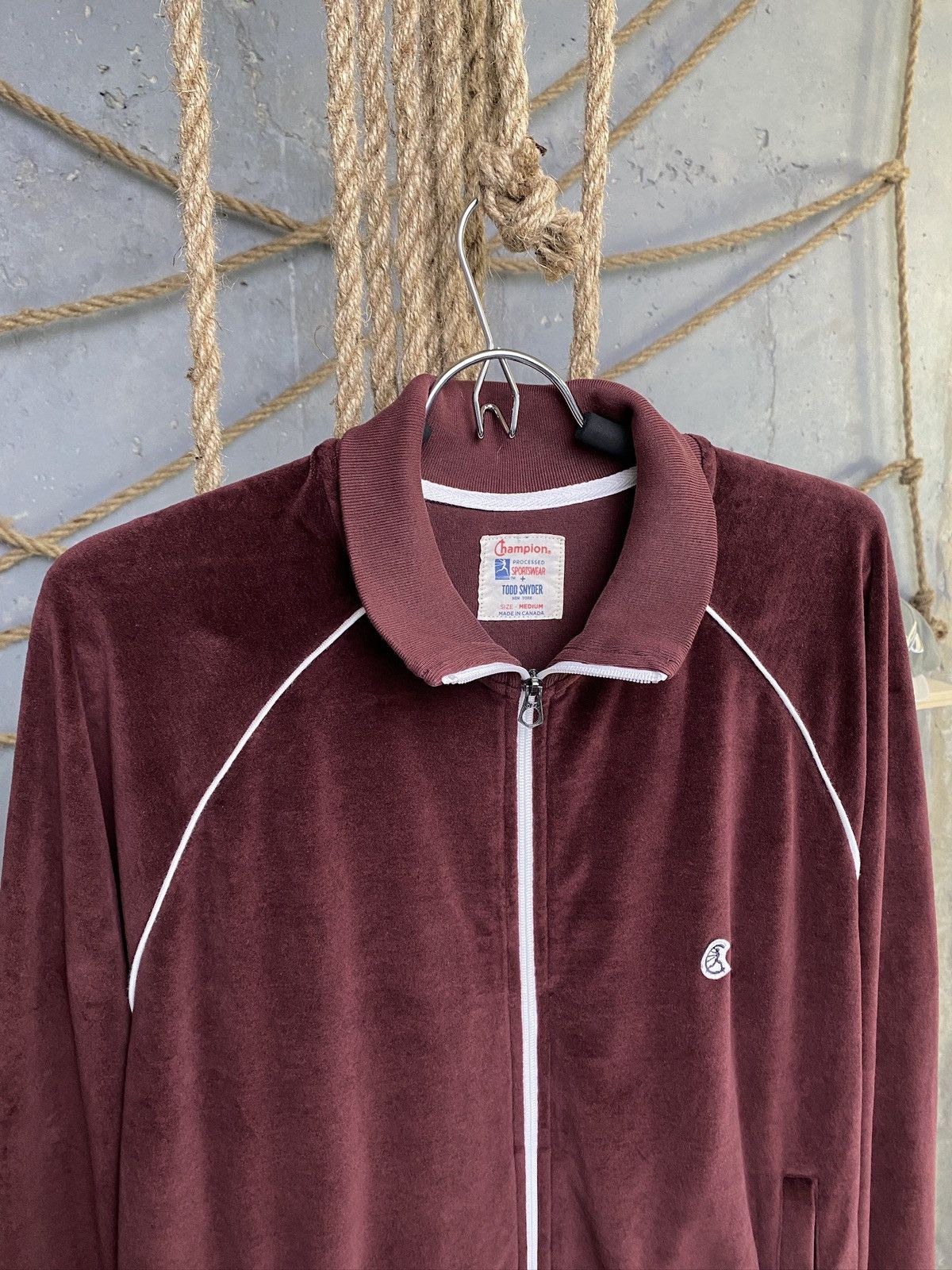 Champion velour jacket hotsell