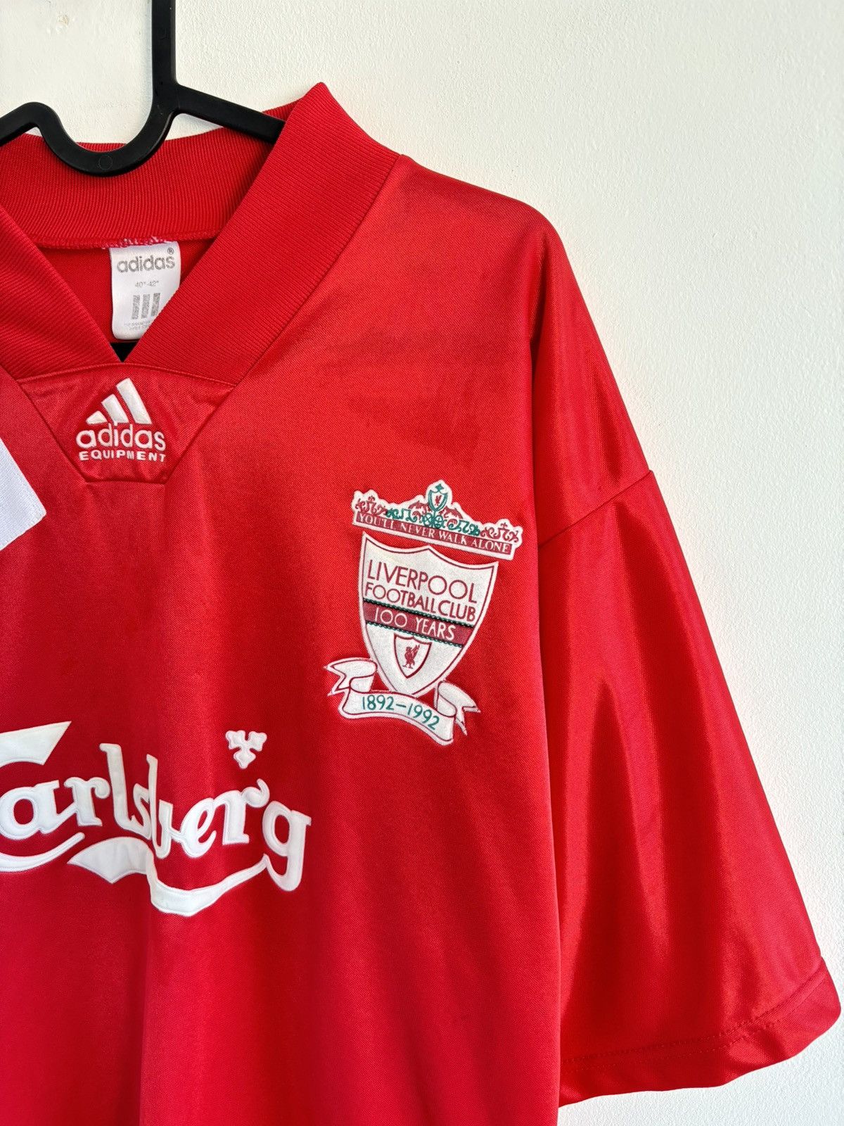 Adidas LIVERPOOL 1992/93 HOME SHIRT VINTAGE SOCCER JERSEY ADIDAS Size US L / EU 52-54 / 3 - 3 Thumbnail