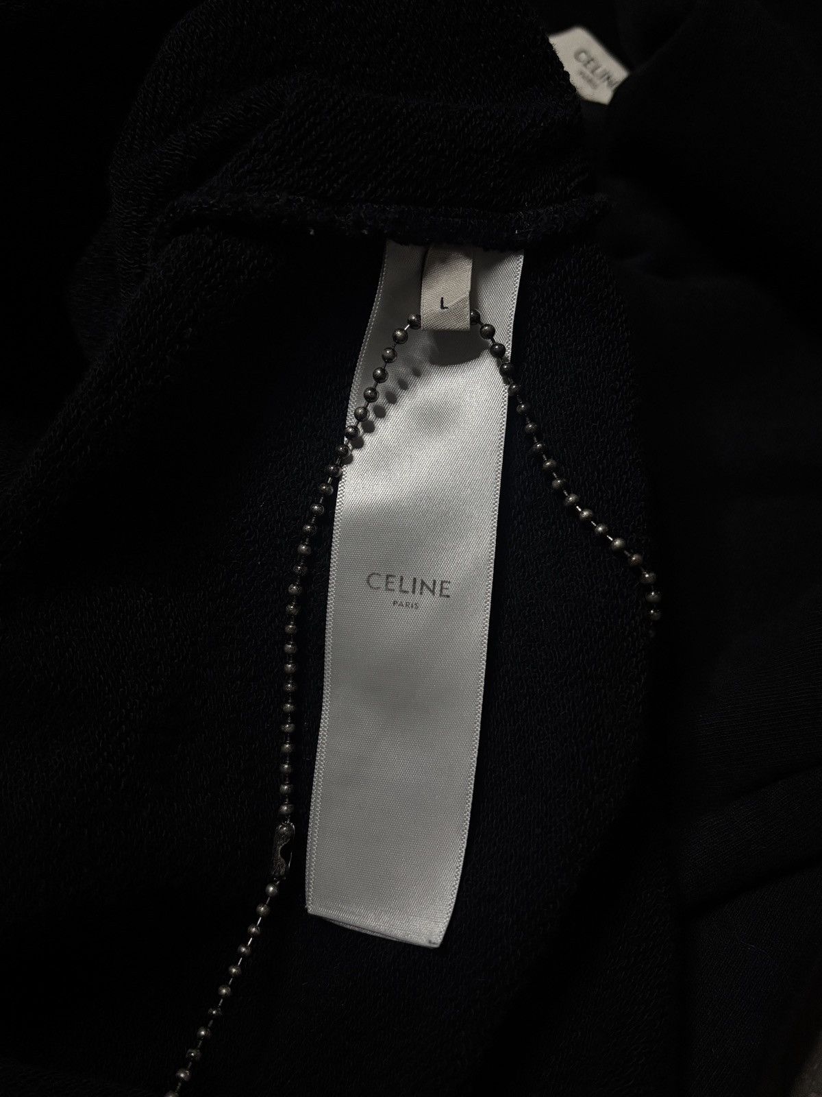 Celine celine ss22 "safety pin” sample logo hoodie Size US M / EU 48-50 / 2 - 6 Thumbnail