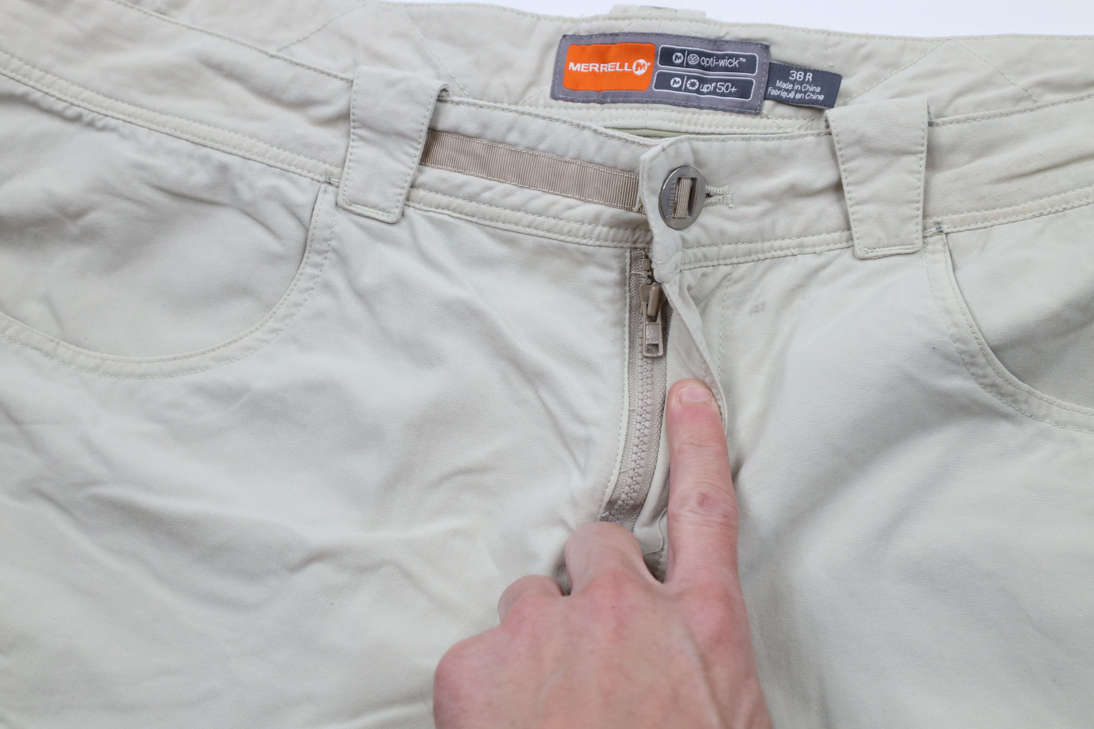Merrell × Vintage Merrell Opti-Wick UPF 50+ Outdoor Trail Cargo Shorts Beige Size US 38 / EU 54 - 9 Thumbnail