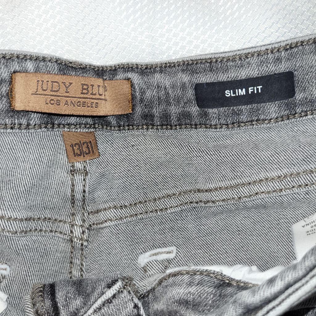 Judy Blue Women's Judy Blue Gray Slim Fit Skinny Jeans Size 13 Size 31" - 7 Thumbnail