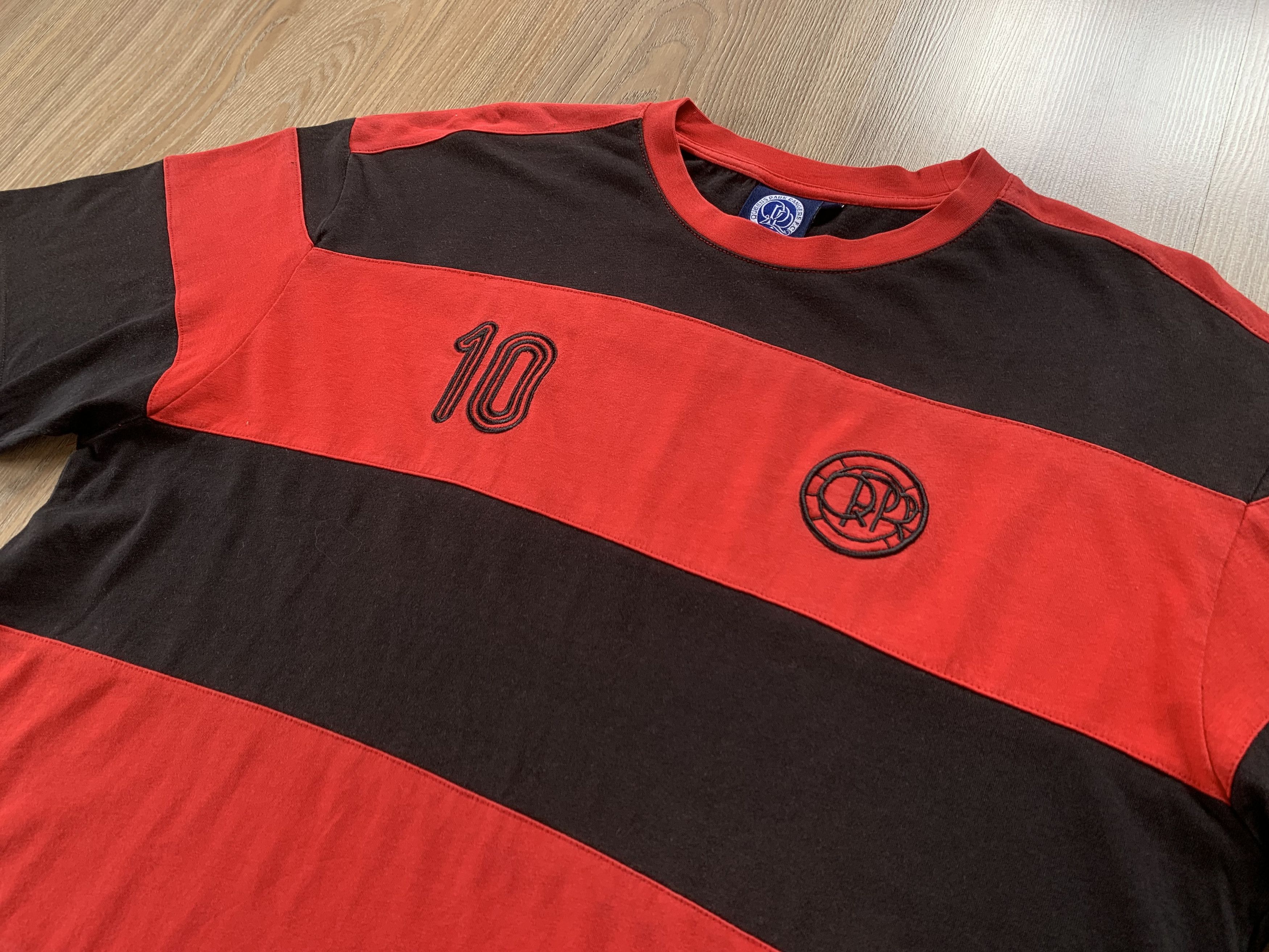 Vintage Queens Park Rangers FC Vintage Stripe Cotton Tee Jersey Size US L / EU 52-54 / 3 - 4 Thumbnail