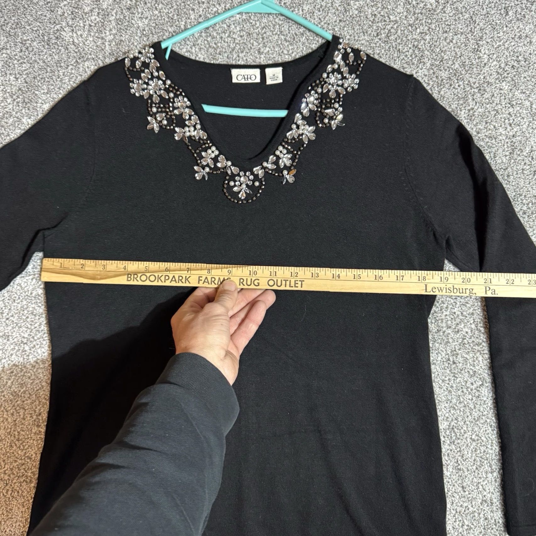 Vintage VINTAGE Y2K Top Womens Size Medium Beaded Embellished Feminine Chic Evening Wear Shirt Blouse 70% Rayon 30% Nylon Black 90s City Fairy Mens? Size M / US 6-8 / IT 42-44 - 3 Thumbnail