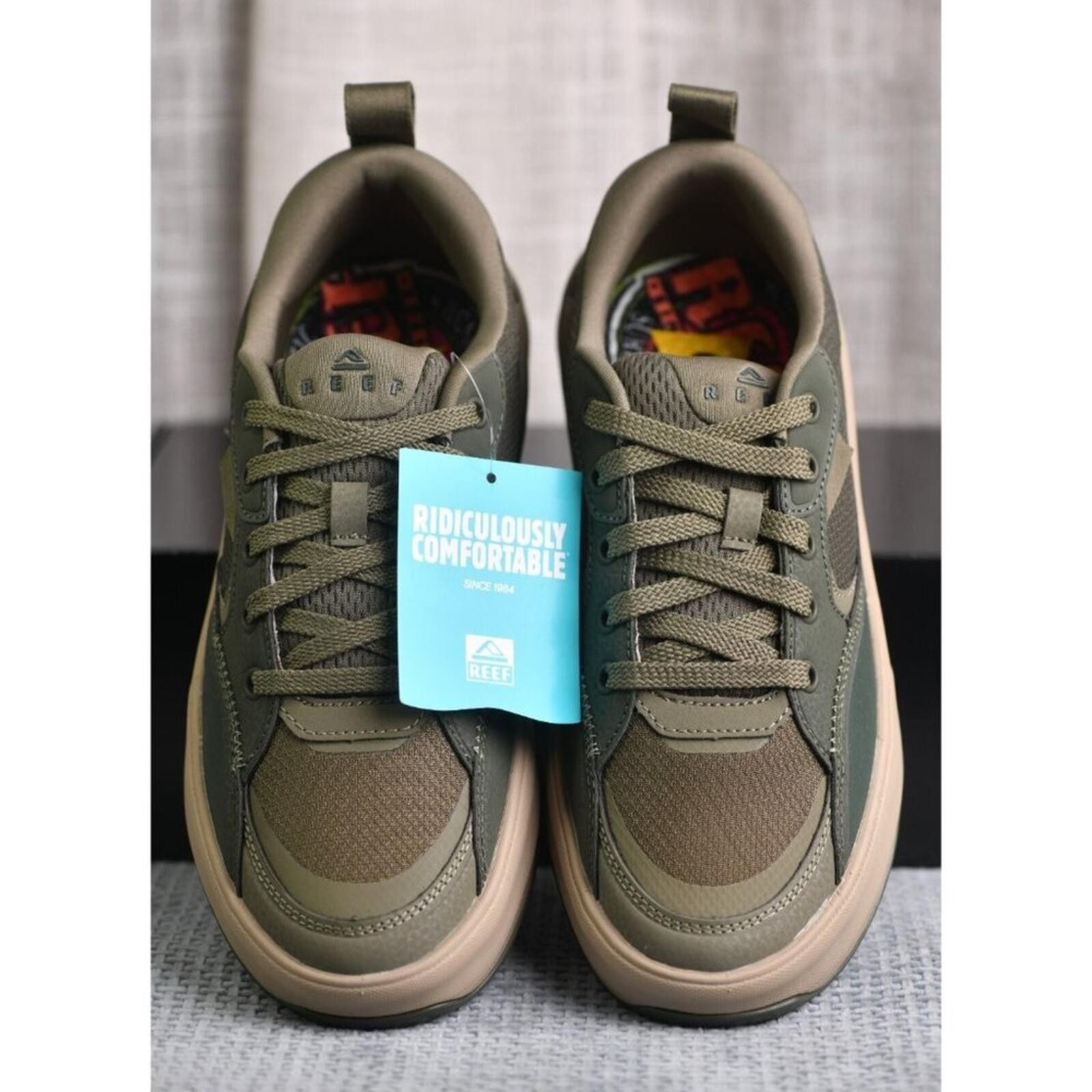 REEF REEF Men's Fanning Lightweight | Bottle Opener | Olive/Tan Size US 8 / EU 41 - 9 Thumbnail