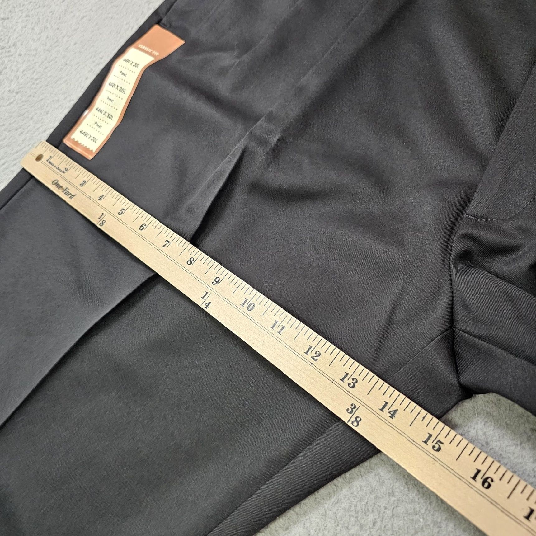 Haggar Haggar Cool 18 Pro Dress Pants Mens 44x30 Black Classic Fit Pleated No Iron Pants Formal Business Size US 44 / EU 60 - 5 Thumbnail