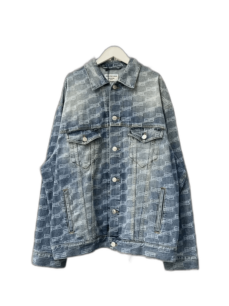 Balenciaga Balenciaga Full Print Lock Denim Jacket-yf Size US XS / EU 42 / 0 - 1 Thumbnail