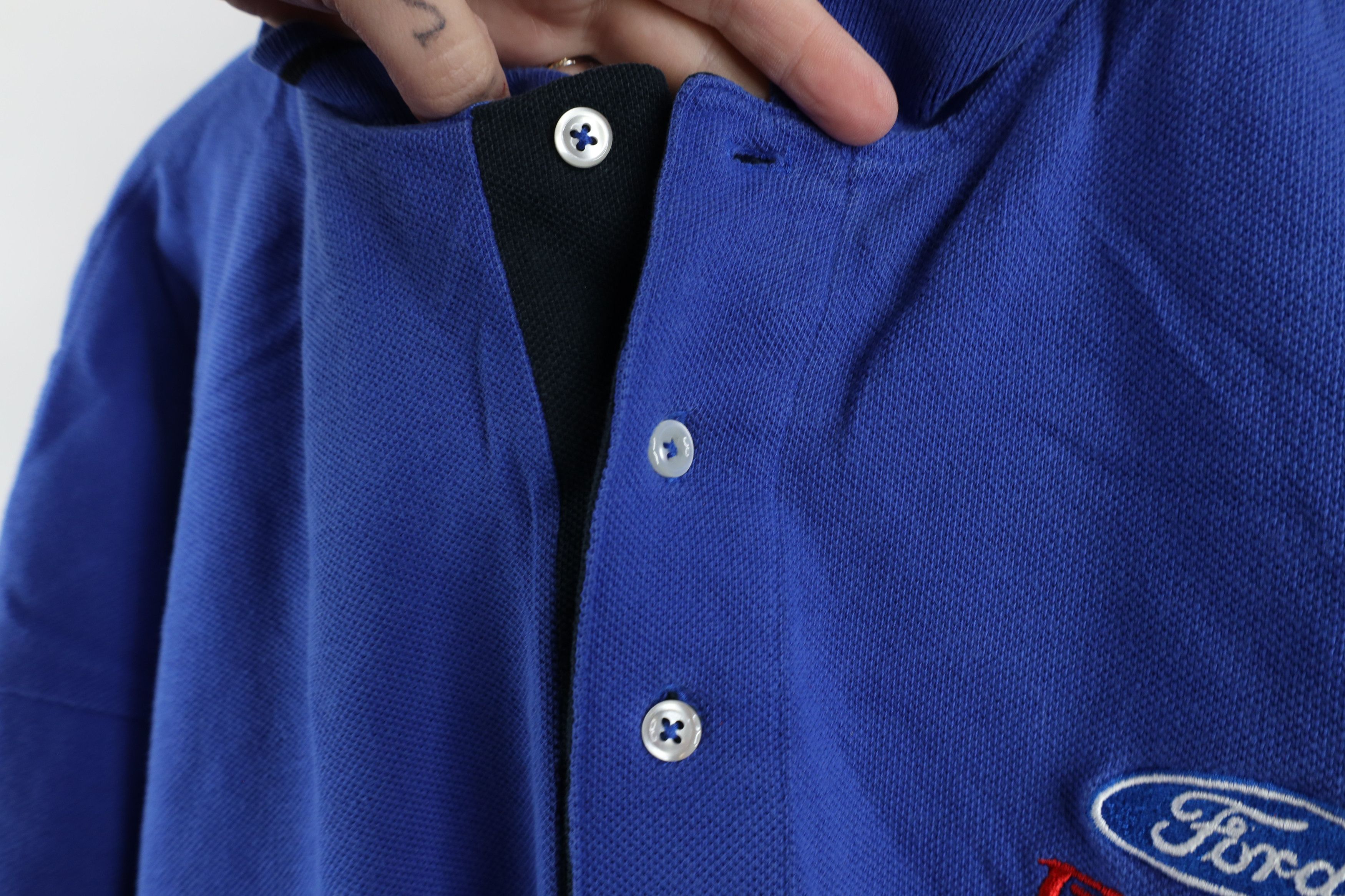 Vintage Vintage 90s Ford Racing Short Sleeve Polo Shirt Blue USA Size US XXL / EU 58 / 5 - 7 Thumbnail