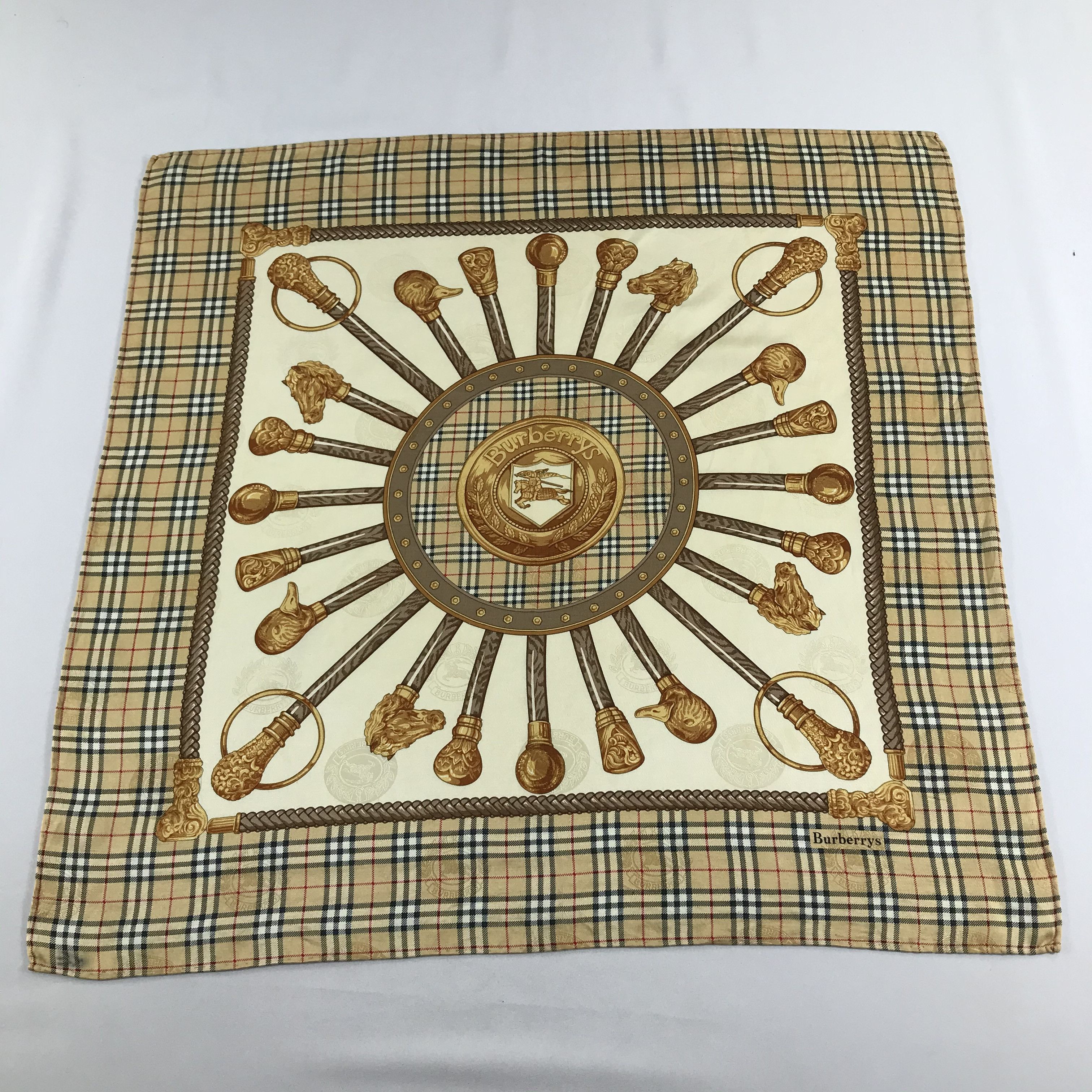 Burberry Burberrys Canes Handkerchief Neckerchief Bandana H729 Size ONE SIZE - 1 Thumbnail