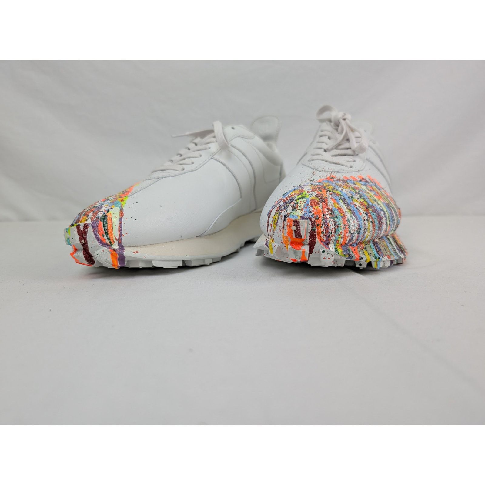 Lanvin o1rshd1 Paint Splatter Bump Sneakers in White Size US 14 / EU 47 - 5 Thumbnail
