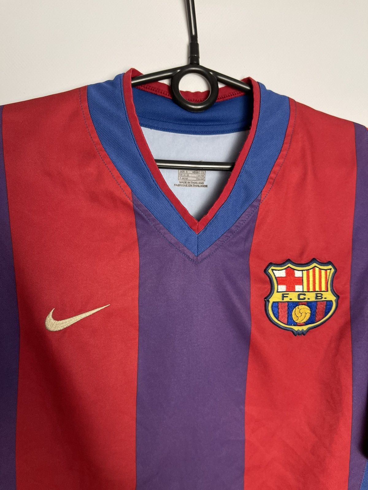Vintage Nike Barcelona soccer jersey striped total 90 size S
