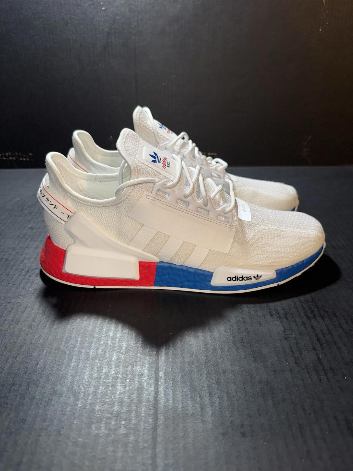 Adidas Adidas Men's NMD_R1 V2 White Lush Red Blue FX4148 Sz 11 USA Size US 11 / EU 44 - 1 Thumbnail