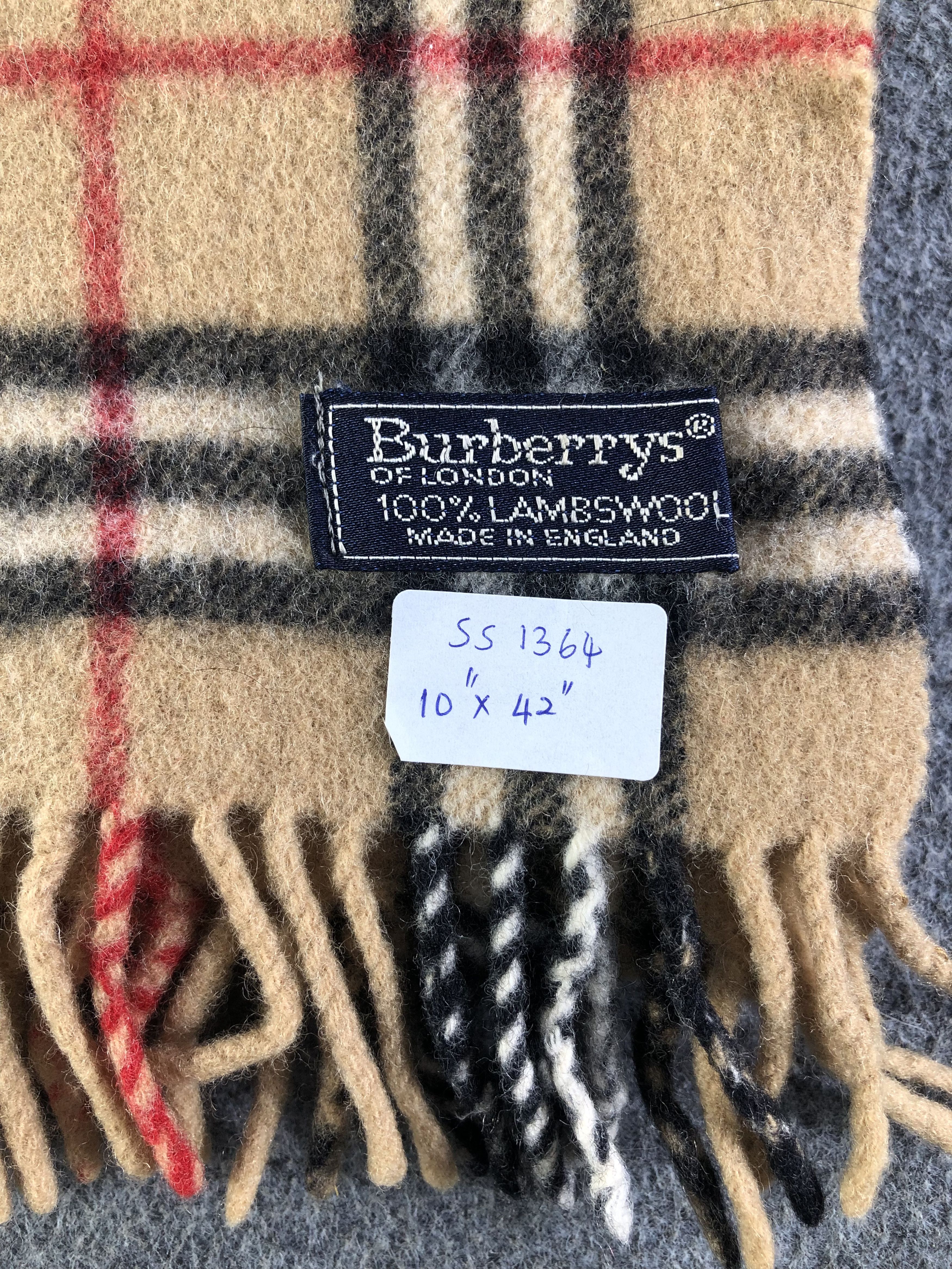 Burberry Burberrys Lambswool Scarf / Muffler / Neckwear SS1364 Size ONE SIZE - 6 Thumbnail
