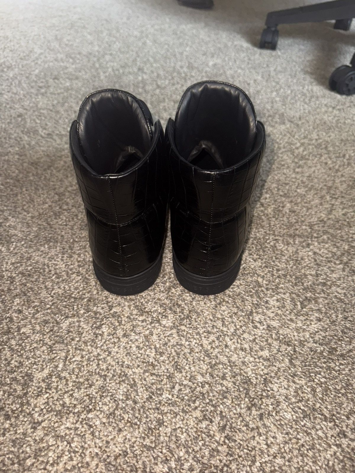 Versace Versace Black Leather Medusa High Top Sneakers (Size 13) Size US 13 / EU 46 - 4 Thumbnail