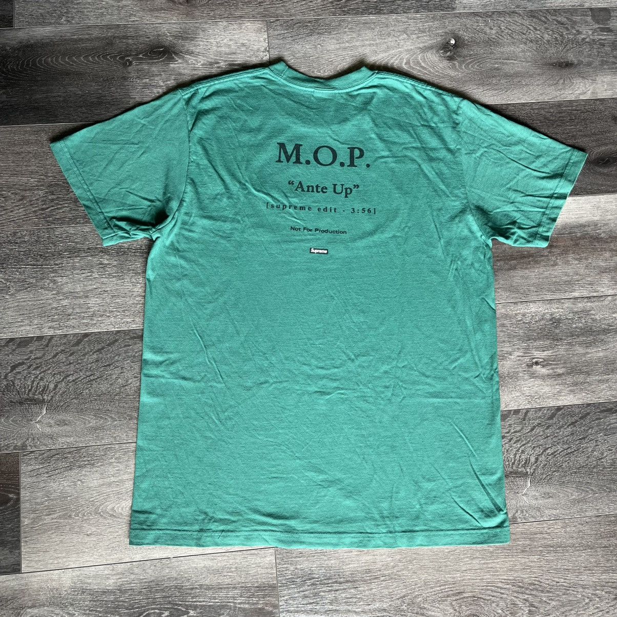 Supreme Supreme M.O.P. Ante Up Tee Shirt Light Pine FW24 Size US M / EU 48-50 / 2 - 2 Thumbnail