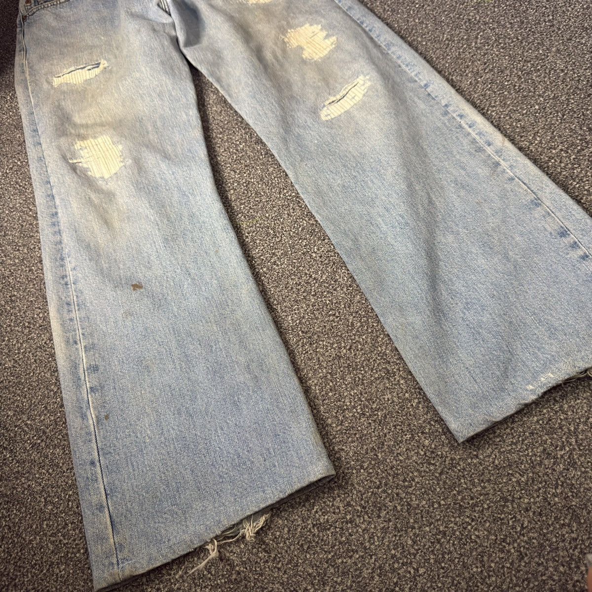 Levi's Vintage y2k Levis 501 Straight Cut Distressed Denim W34 Size US 34 / EU 50 - 7 Thumbnail