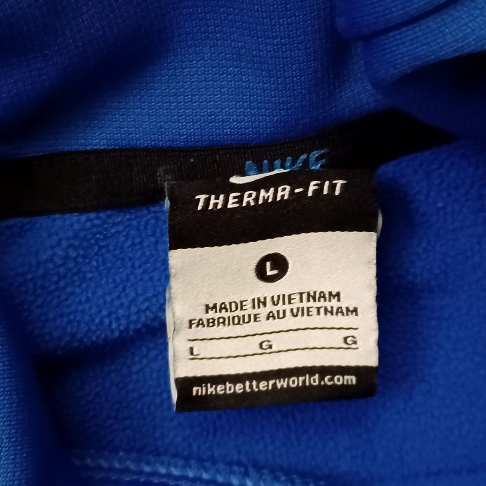Nike Nike Hoodie Mens Large Blue Therma Fit Pull Over Long Sleeve Swoosh Logo Regular Fit Size US L / EU 52-54 / 3 - 2 Thumbnail