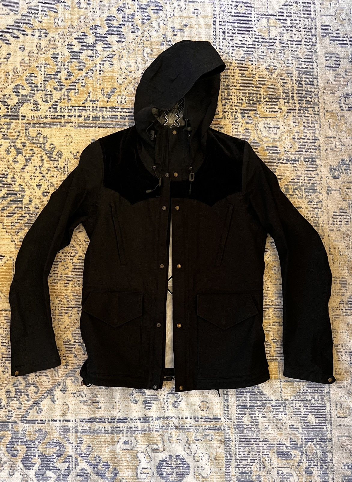 image of Visvim Nomad 3L Gore-Tex Black Parka Jacket Shell Small 1, Men's