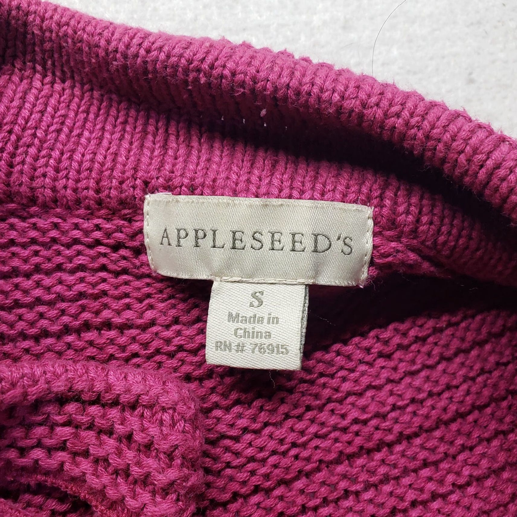 Vintage Appleseed's Purple Cardigan Sweater Long Sleeve Women's S Purple Button Up Cardigan Sweater 100% Acrylic Knit Vintage: No Women Size S / US 4 / IT 40 - 4 Thumbnail