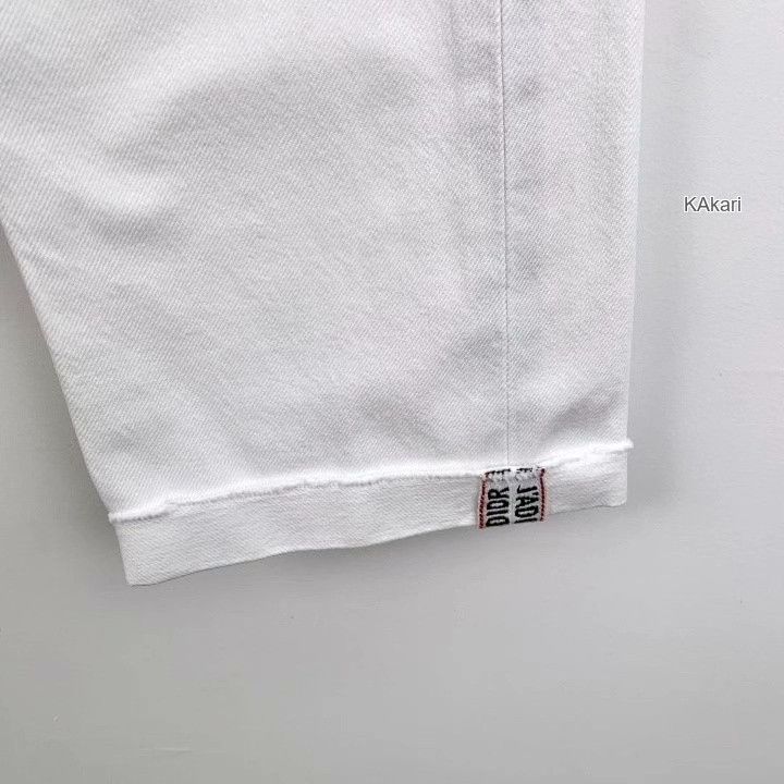 Dior Christian Dior White Distressed Cotton Jeans Size US 32 / EU 48 - 4 Thumbnail