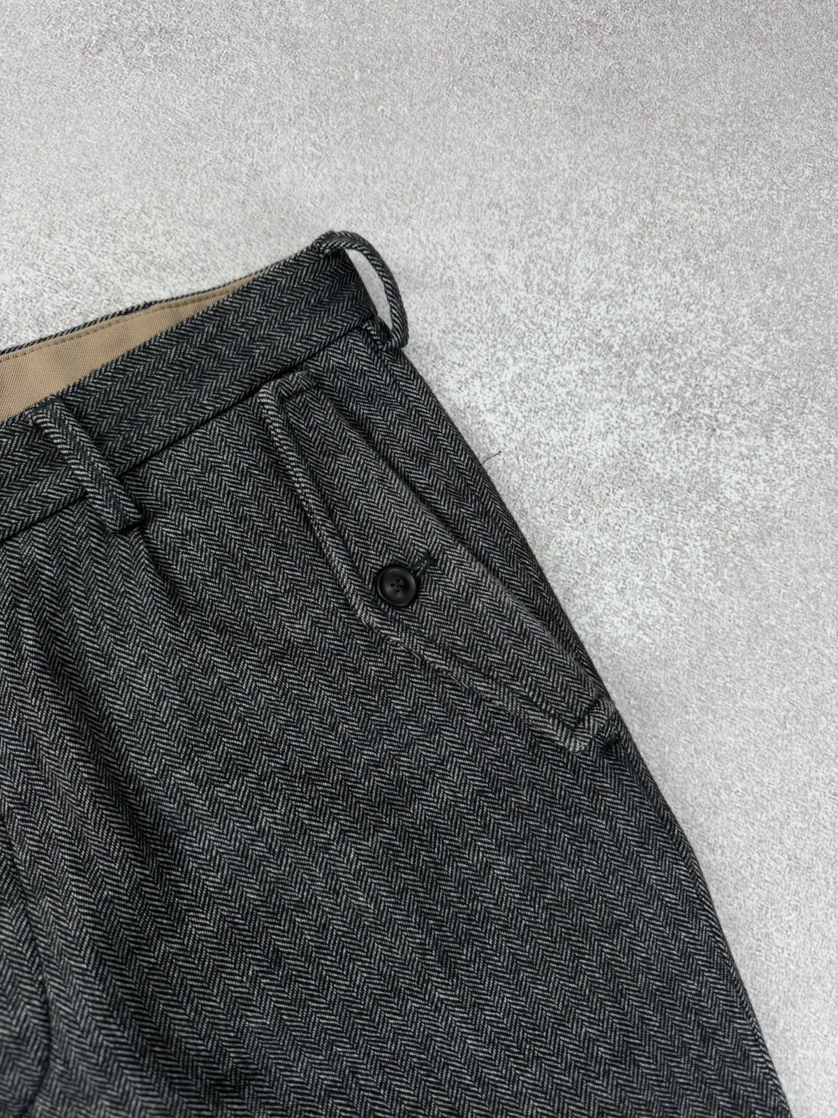 Messagerie Messagerie Gray Herringbone Wool Trousers Pants Size 46 Size US 32 / EU 48 - 5 Thumbnail