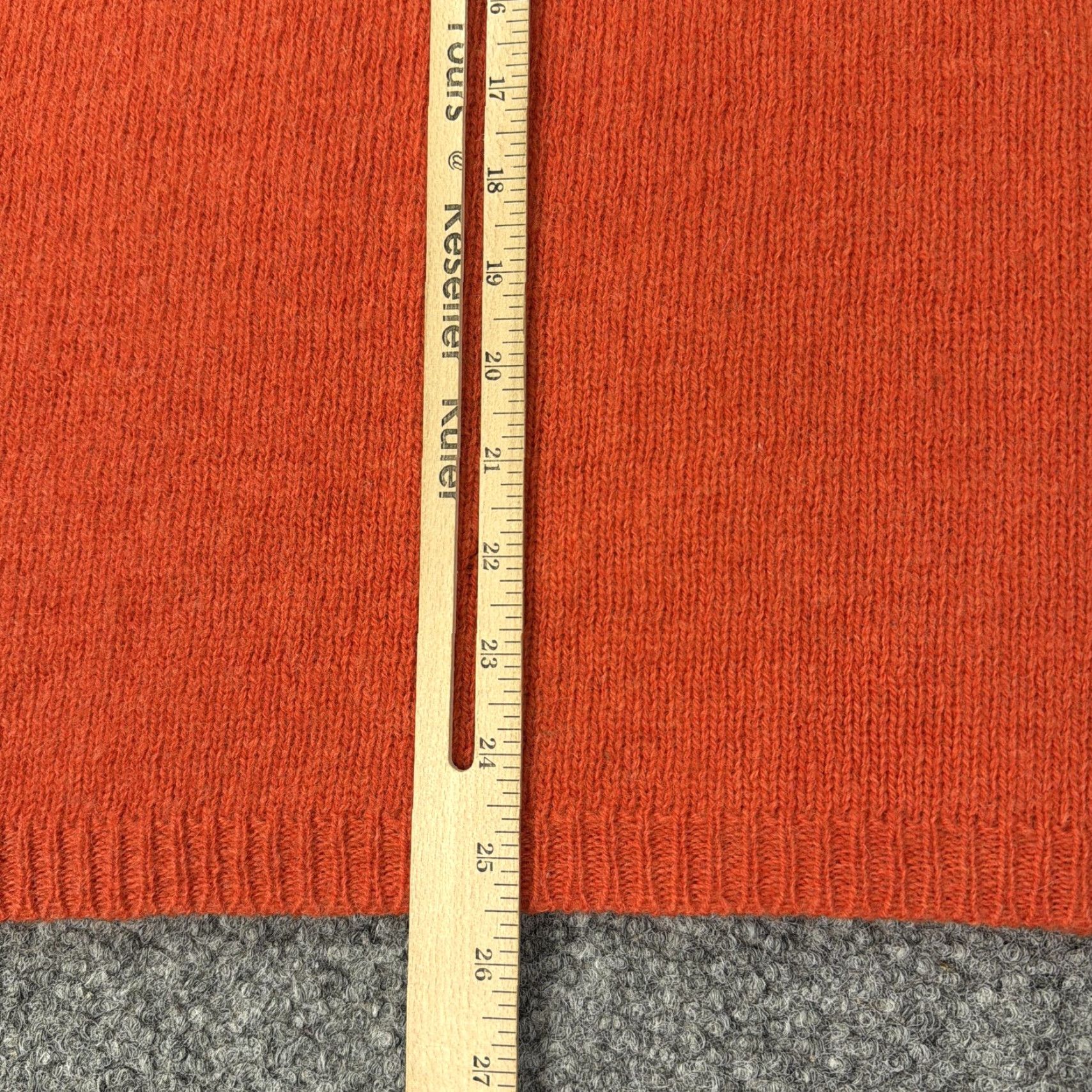 Vintage New York & Company NY&CO Sweater Womens XL Orange Wool V Neck Pullover Knit Size XL / US 12-14 / IT 48-50 - 6 Thumbnail