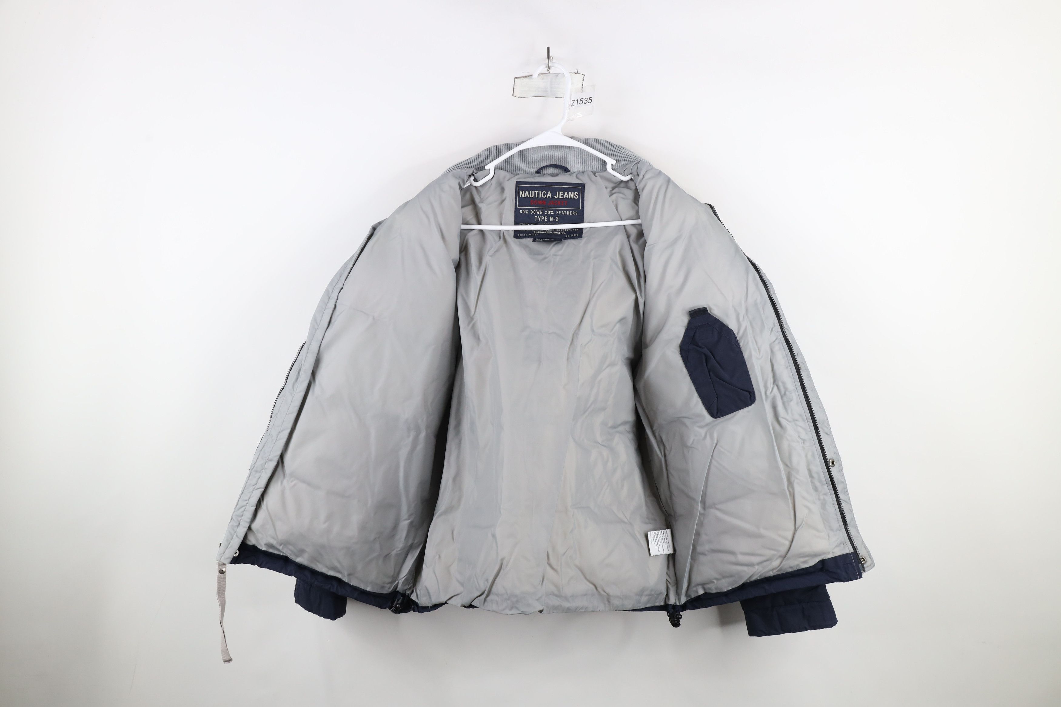 Nautica × Vintage Vintage 90s Nautica Duck Down Fill Hooded Puffer Jacket Blue Size US S / EU 44-46 / 1 - 9 Thumbnail