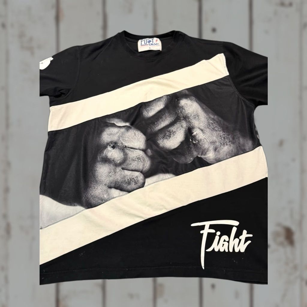 Vintage VINTAGE Post Game Mike Tyson Shirt T-Shirt Mens XL Black Short Sleeve Crew Neck AOP Boxing Sports 90s Art City Hip Hop Double-Sided Size US XL / EU 56 / 4 - 1 Thumbnail