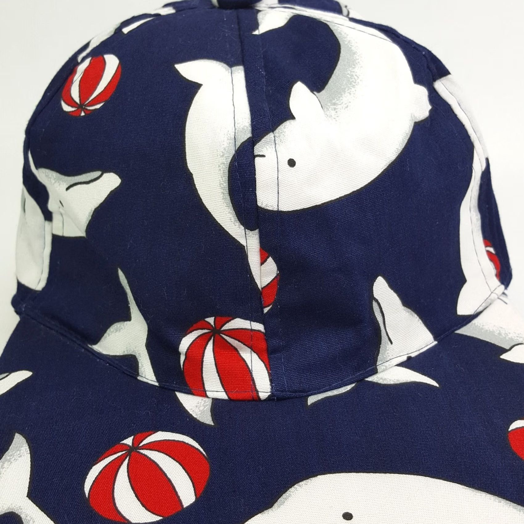 Vintage VINTAGE Infinity Chic Navy Hat Baseball Cap Adjustable USA Made Dolphin 80s 90s Snapback Mens Size ONE SIZE - 3 Thumbnail