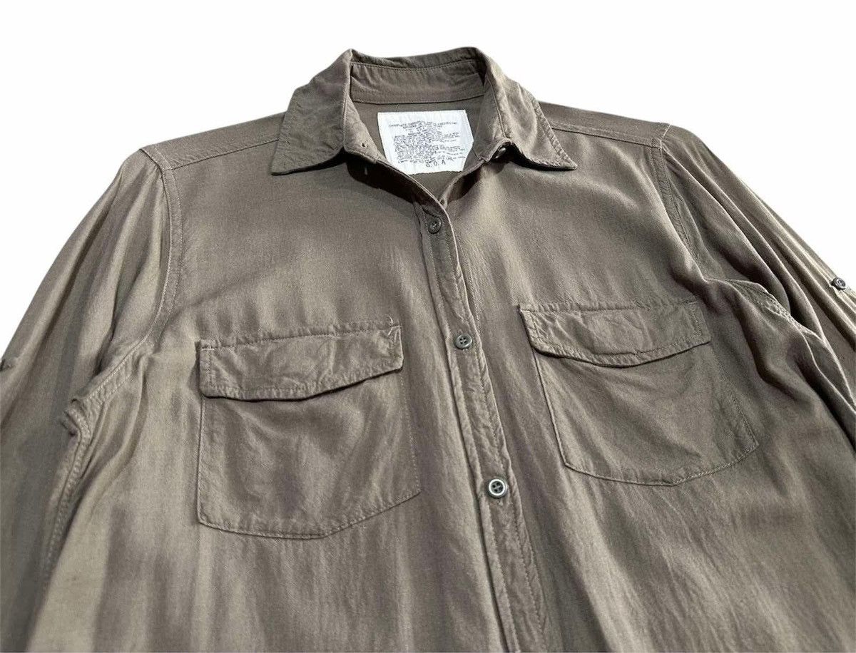 Japanese Brand 🔥Sick Y2K Goa Linen Rayon Shirt 3/4 Sleeve Military Size US M / EU 48-50 / 2 - 2 Thumbnail