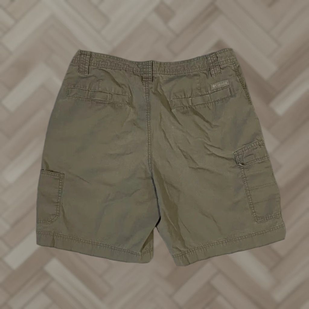 Vintage Columbia Mens Flat Front Cargo Hiking Shorts Beige Khaki Tan 34 Size US 34 / EU 50 - 1 Thumbnail