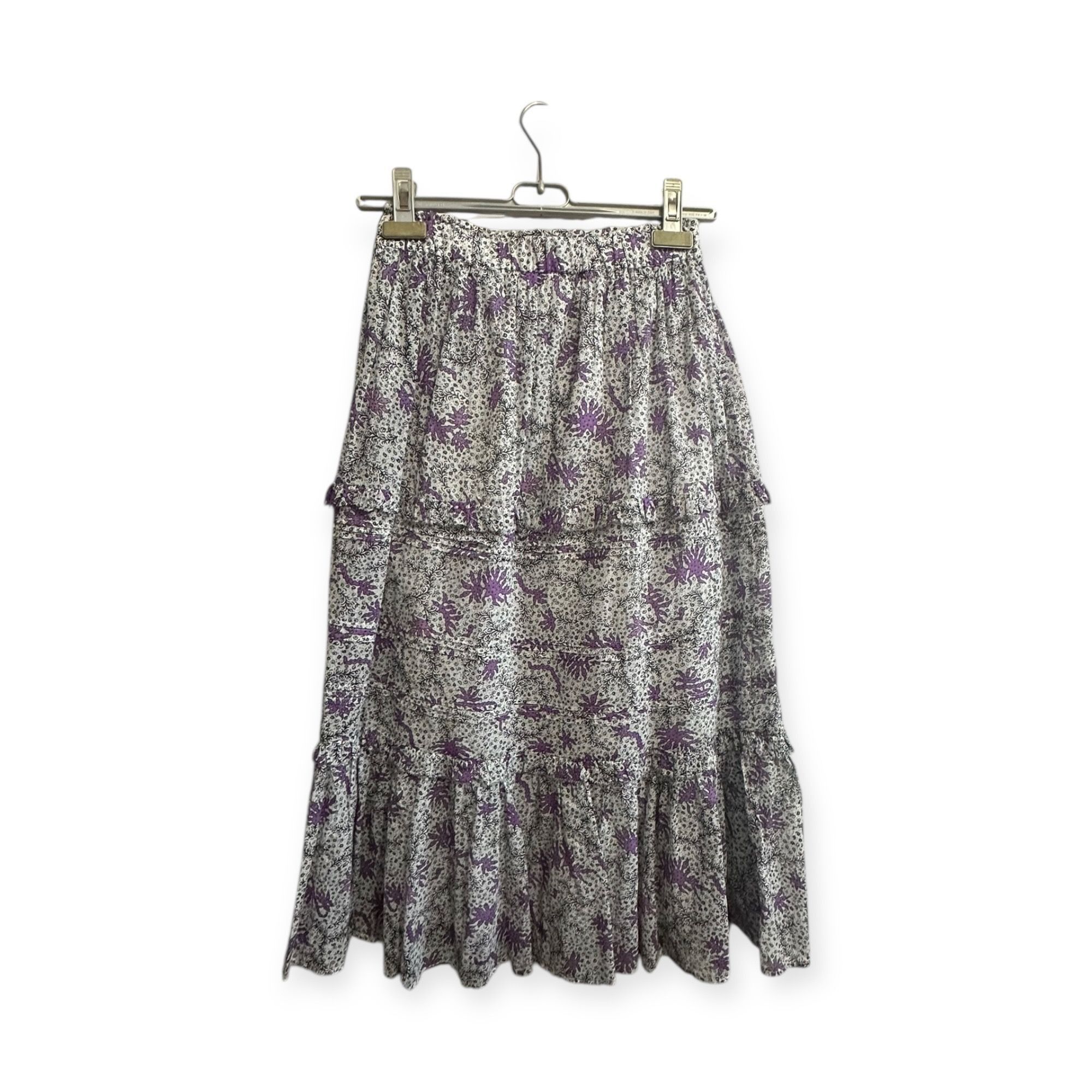 Isabel Marant Etoile Isabel Marant Étoile Diya Skirt Ecru Lilac FR34 XS NWT $455 Size 25" / US 0 / IT 36 - 2 Thumbnail