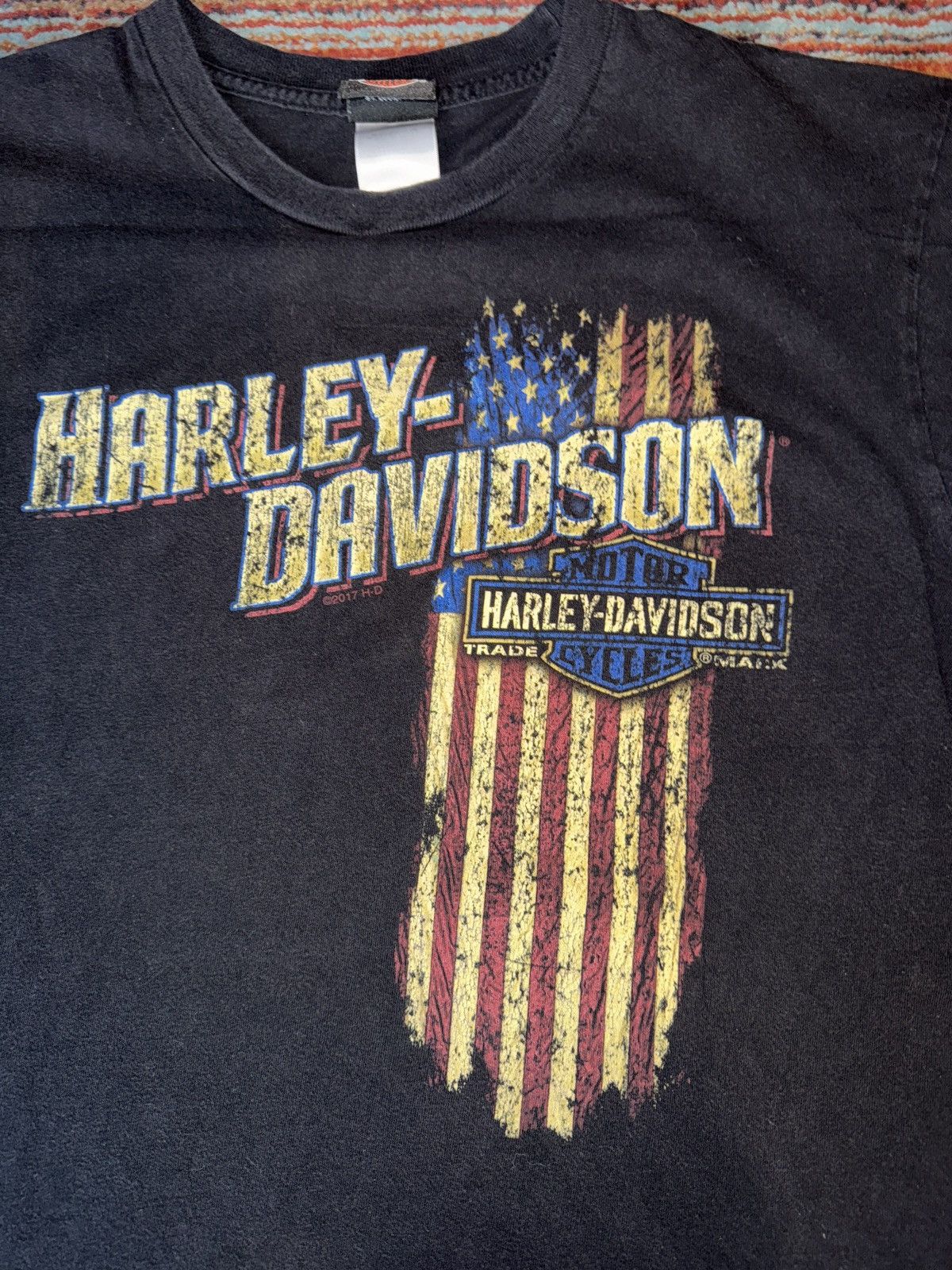 Harley Davidson Harley Davidson USA flag garden state Size US L / EU 52-54 / 3 - 2 Thumbnail