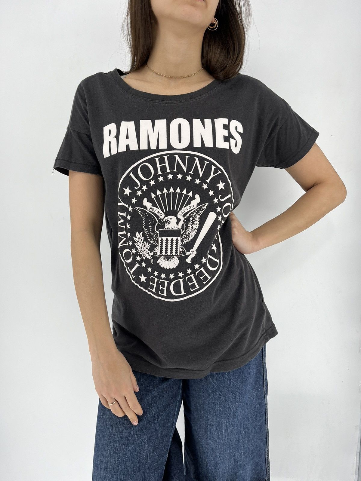 Band Tees × Vintage Vintage Ramones "Johnny Joe Deed Tommy" Graphic Oversize Size XS / US 0-2 / IT 36-38 - 5 Thumbnail