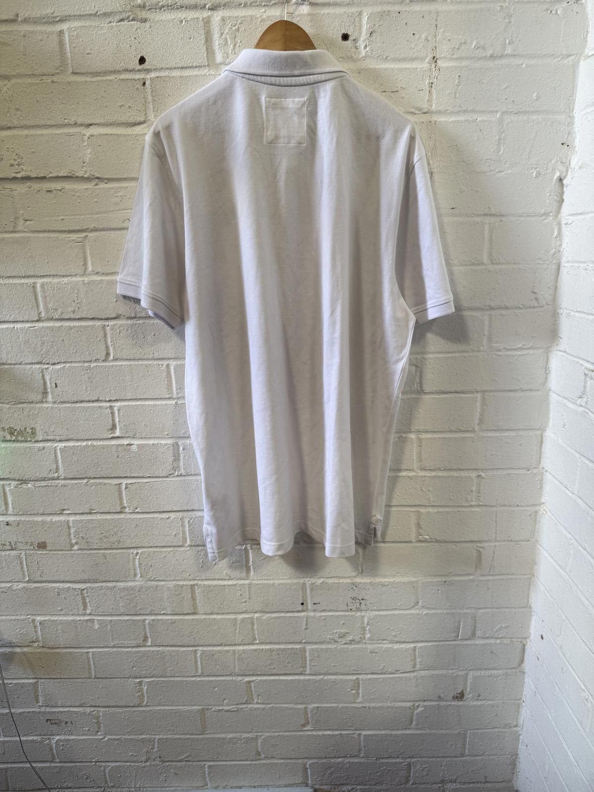 Unknown London Stylish White Polo Shirt Size US L / EU 52-54 / 3 - 3 Thumbnail