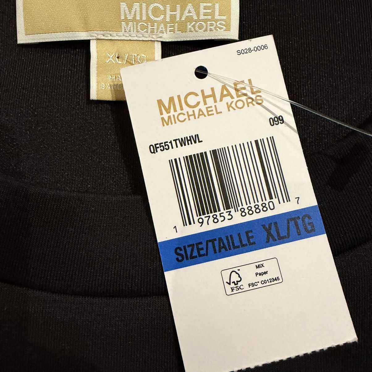 Michael Kors Black and silver Michael Kors cropped crewneck Size XL / US 12-14 / IT 48-50 - 3 Thumbnail