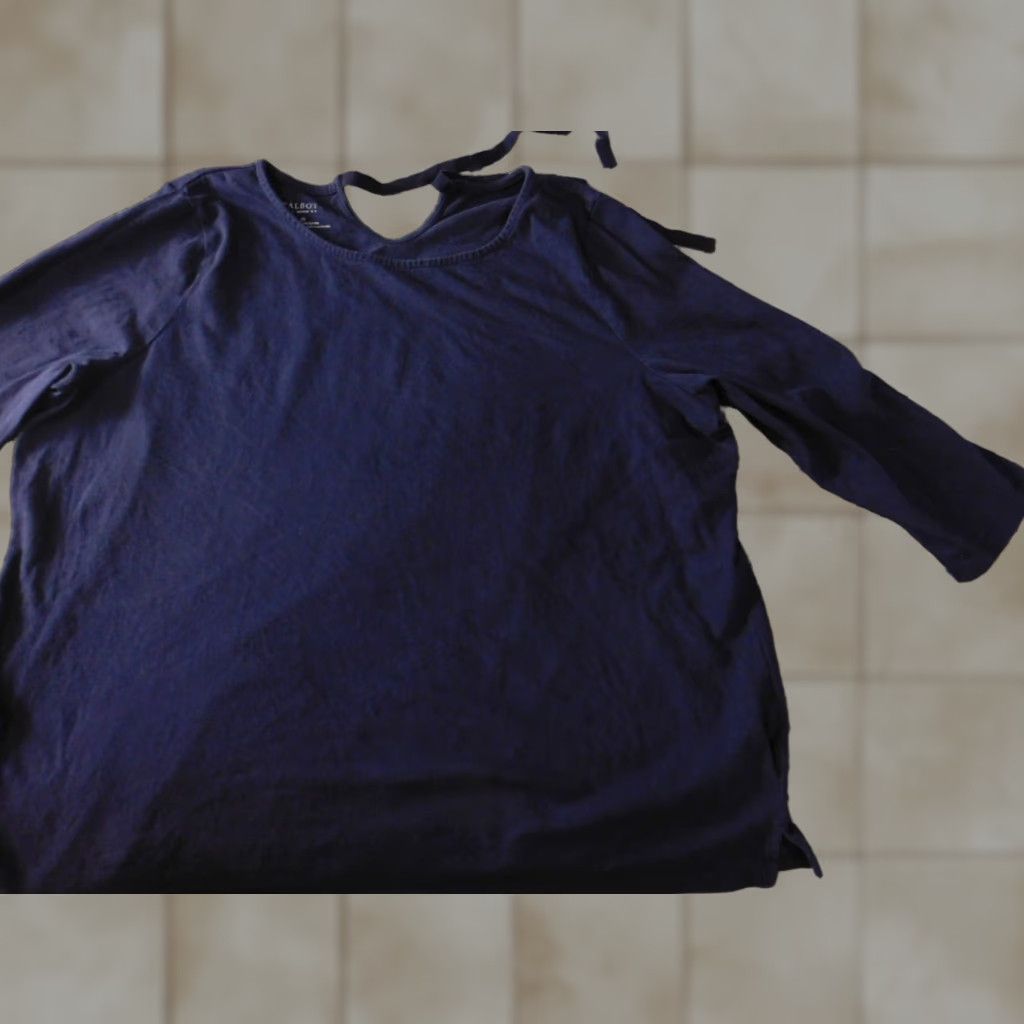 Talbots Talbots Blouse 2X Women Blue Pullover Crew Neck Casual Shirt пластиков Size XXL / US 16-18 / IT 52-54 - 1 Thumbnail