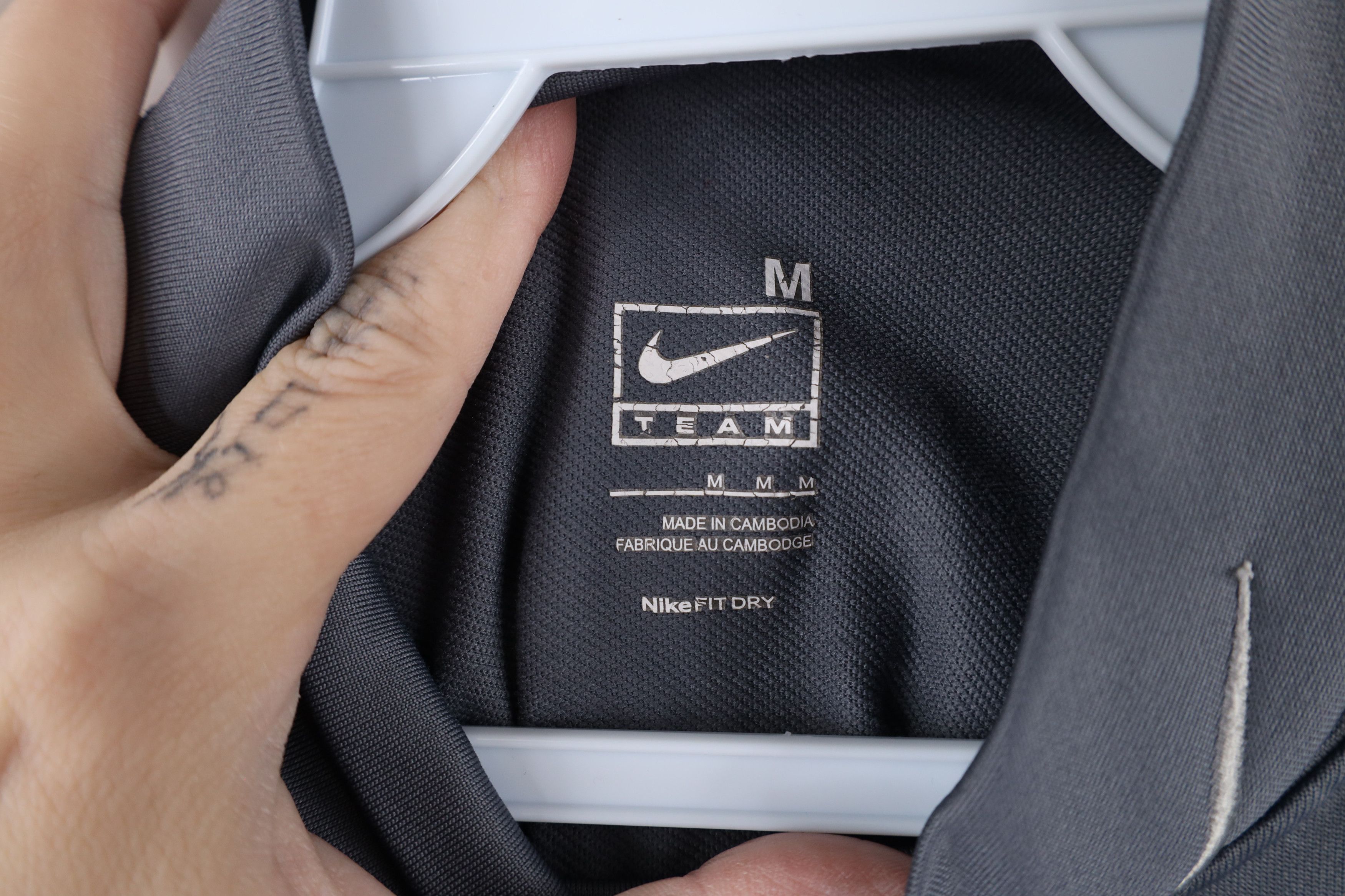 Nike × Vintage Nike Pro Mini Swoosh Mock Neck Compression T-Shirt Gray Size US M / EU 48-50 / 2 - 5 Thumbnail