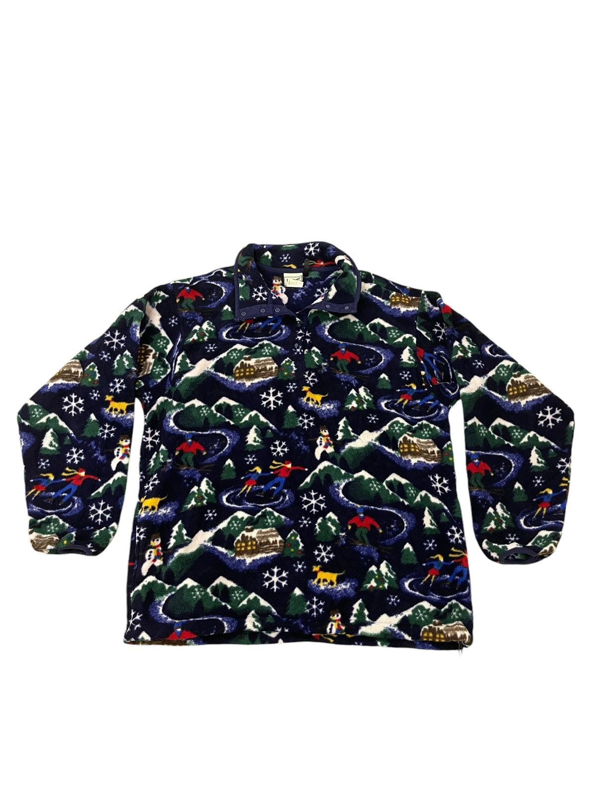L.L. Bean Vtg L.L. Bean Fleece Snap T Pullover Ski 5🟩9 Size US M / EU 48-50 / 2 - 1 Thumbnail