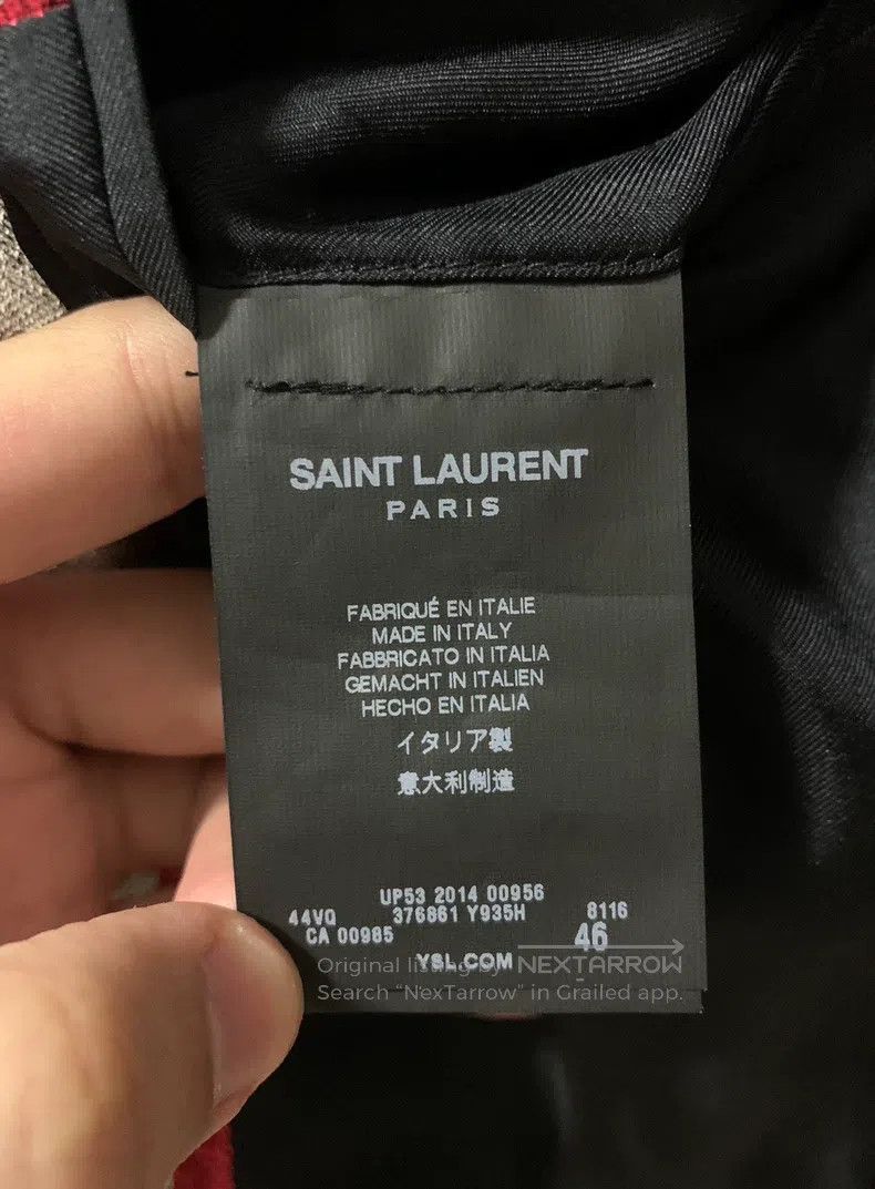 Saint Laurent Paris Saint Laurent Paris Silver Red Metallic Stripe Suit Size US S / EU 44-46 / 1 - 4 Thumbnail