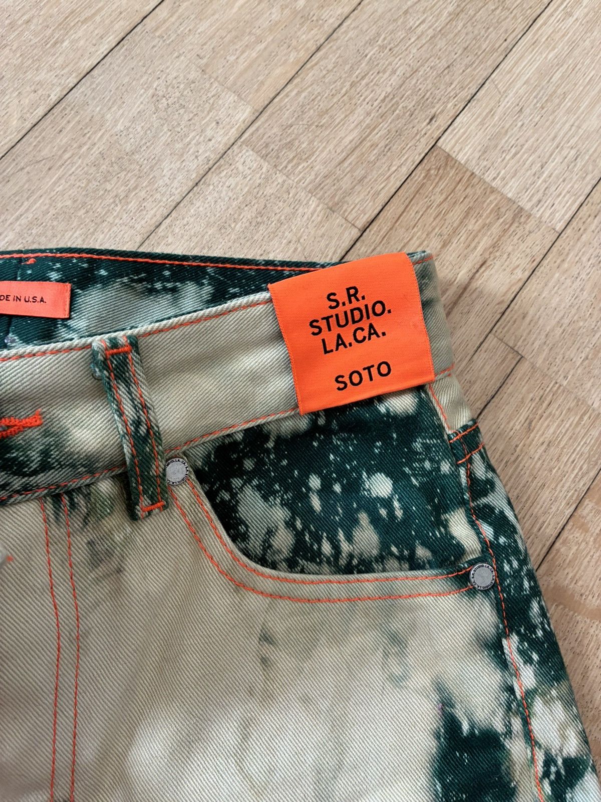 Sterling Ruby Woman’s hand bleached jeans Size 25" / US 0 / IT 36 - 3 Thumbnail