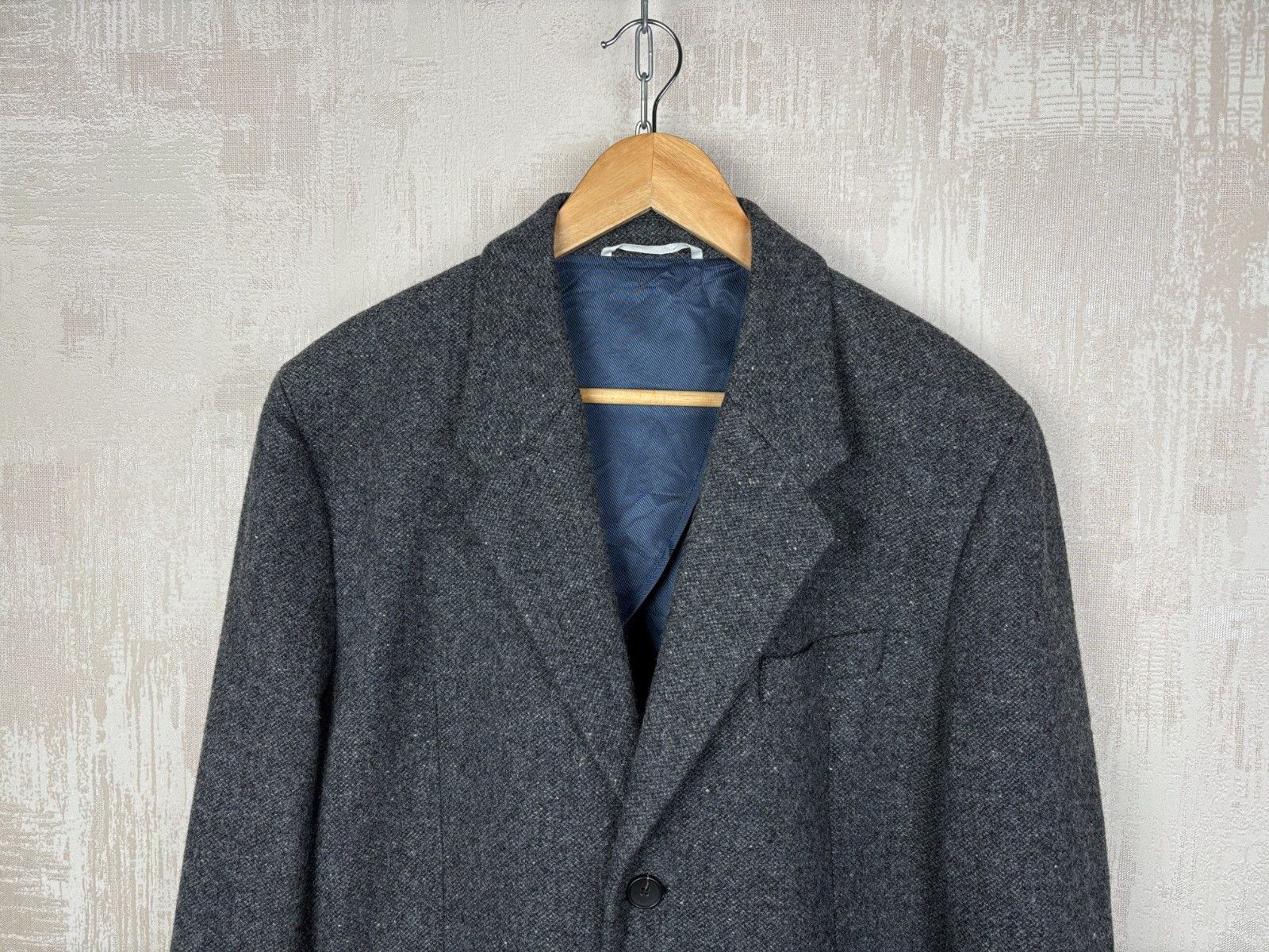 Other 7d Collection Twentyfour Wool Melange Grey Blazer Jacket Size 40R - 4 Thumbnail