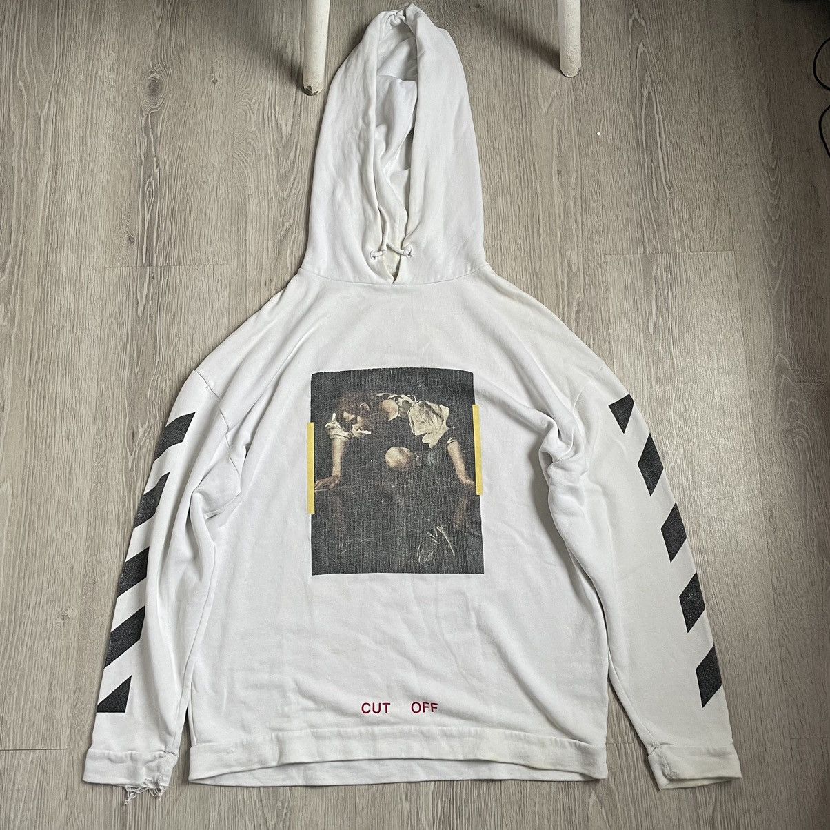 Off-White Off White Cut Off Caravaggio Hoodie Size US M / EU 48-50 / 2 - 1 Thumbnail