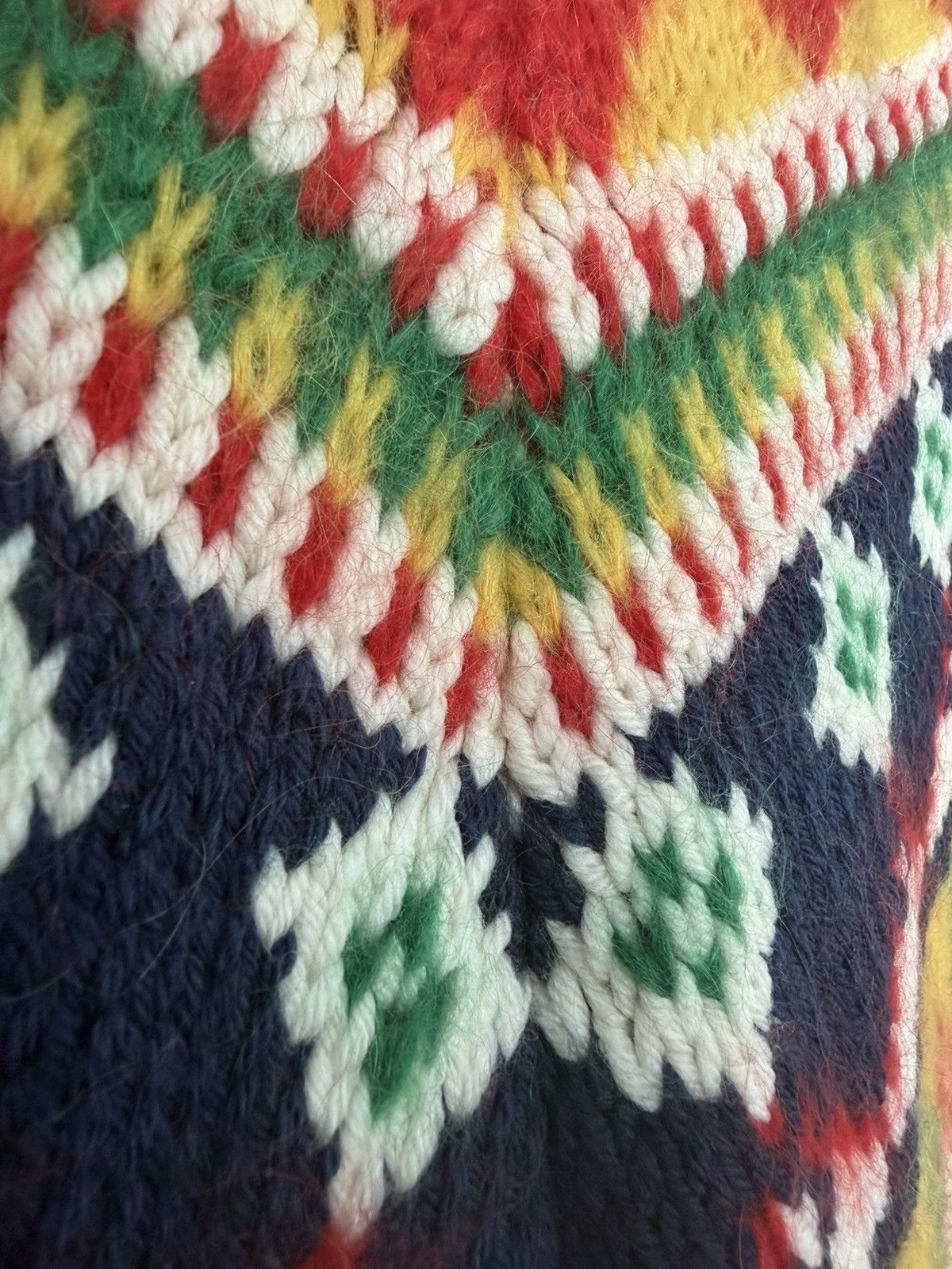 Hedi Slimane × Saint Laurent Paris 16SS Fair Isle Knit Fringe Poncho Cape Size US M / EU 48-50 / 2 - 5 Thumbnail