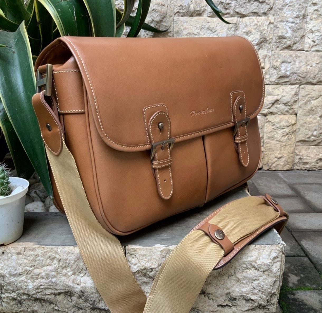 Herring Herring Bone Old Palm Leather Camera Bag Size ONE SIZE - 2 Thumbnail