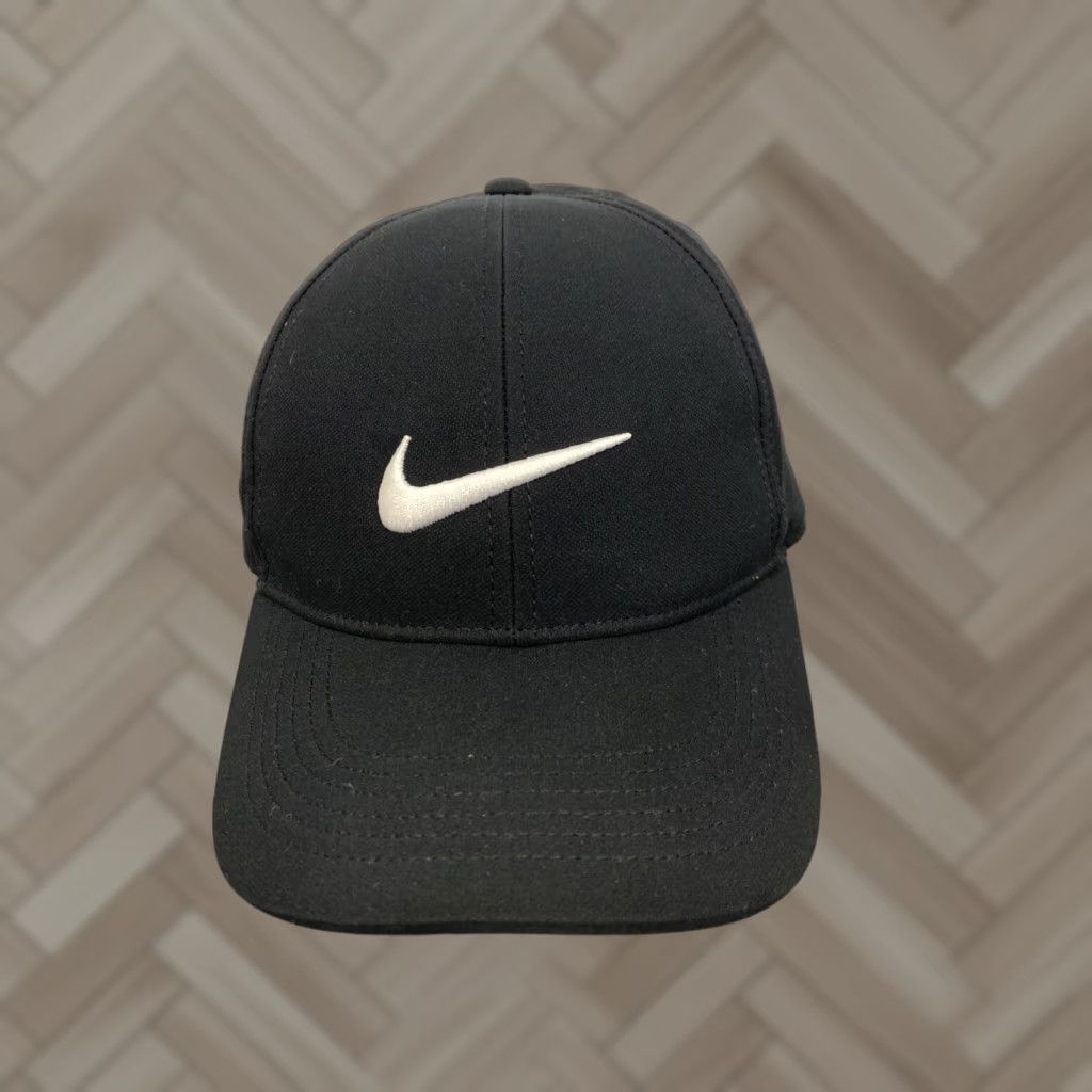 Nike Men's Nike Legacy91 Black Baseball Hat Dad Cap White Swoosh 908 Size ONE SIZE - 1 Thumbnail
