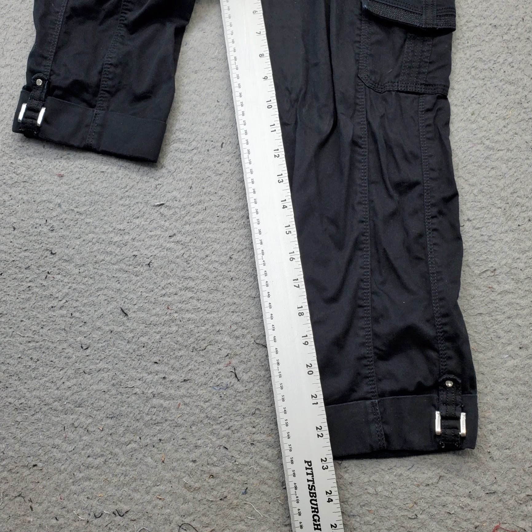 White House Black Market White House Black Market Pants Womens 0 Black Cotton Cargo Utility Flat Front Inseam 23" Regular Size 0 Mens? Size 25" / US 0 / IT 36 - 4 Thumbnail
