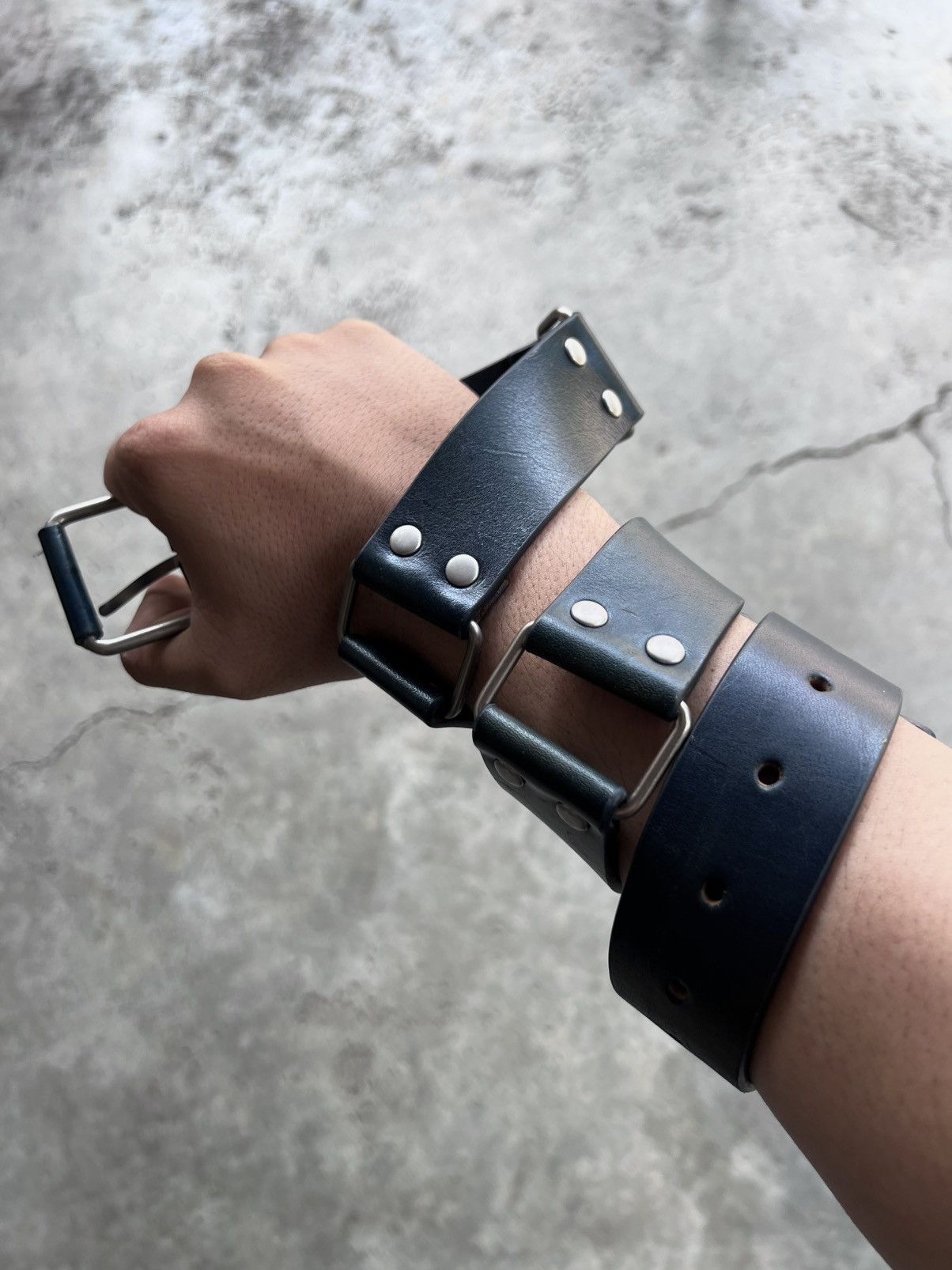 Marithe + Francois Girbaud Very Rare Marithé + François Girbaud Leather Belt Size 32 - 10 Thumbnail