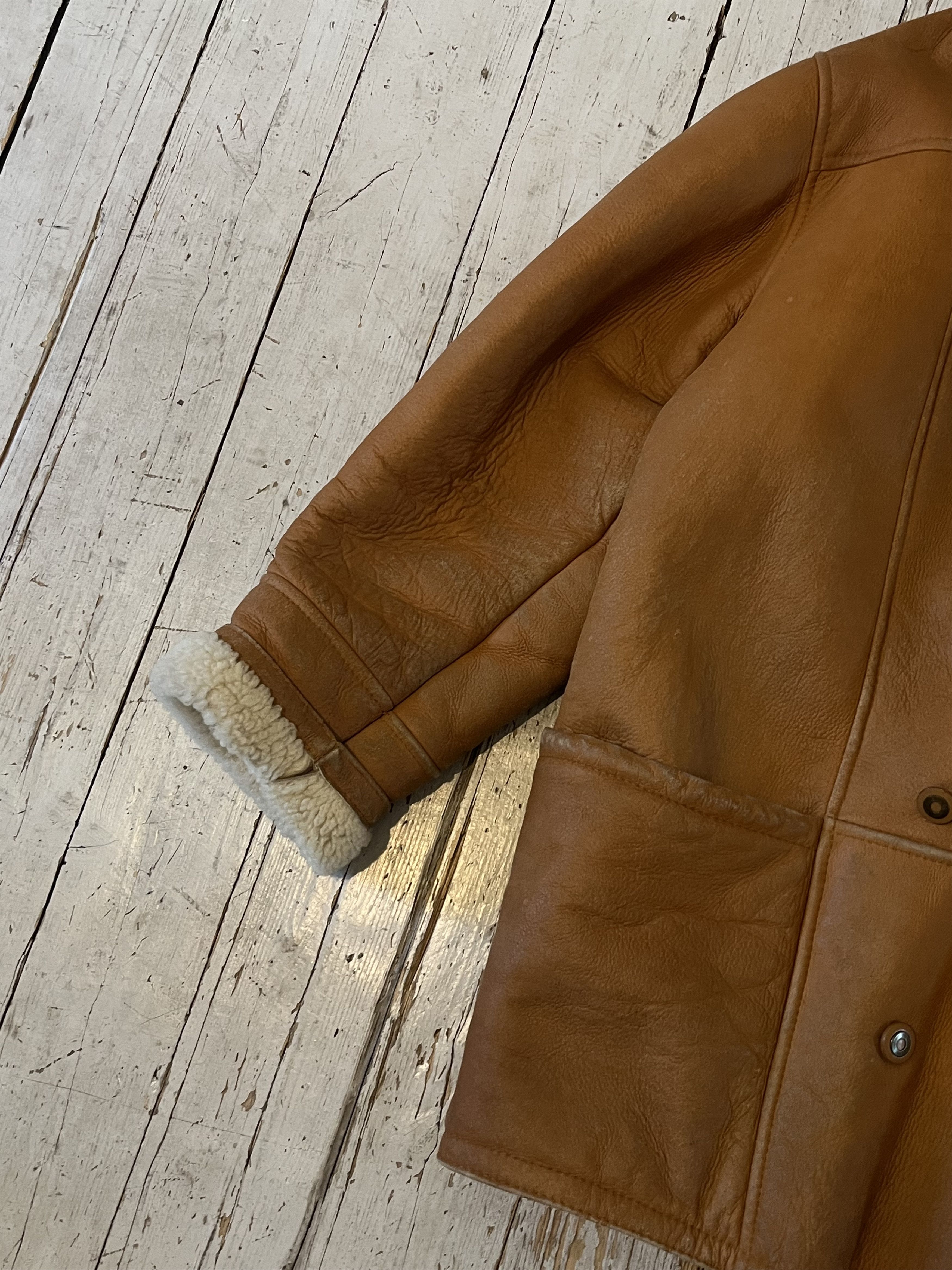 Other Vintage 80s Real Leather Wool Military Heavy Coat Size US L / EU 52-54 / 3 - 7 Thumbnail